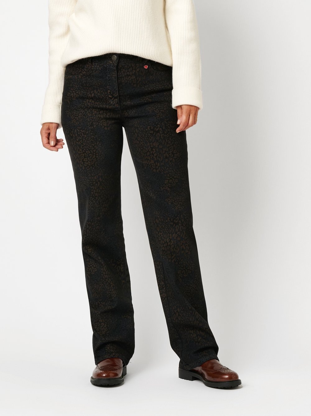 Relaxed Straight-Jeans »Meine beste Freundin« mit dezentem Leoprint