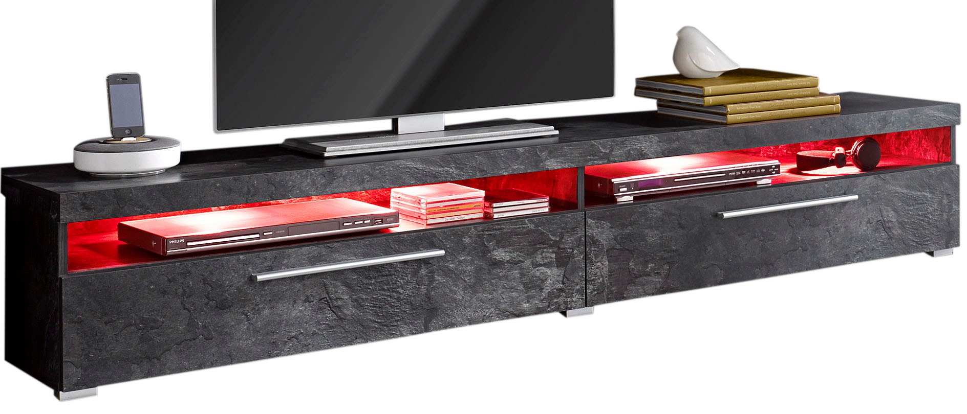 OTTO home Lowboard "India,Breite 200 cm, stilvolle Fernsehschrank mit offen günstig online kaufen