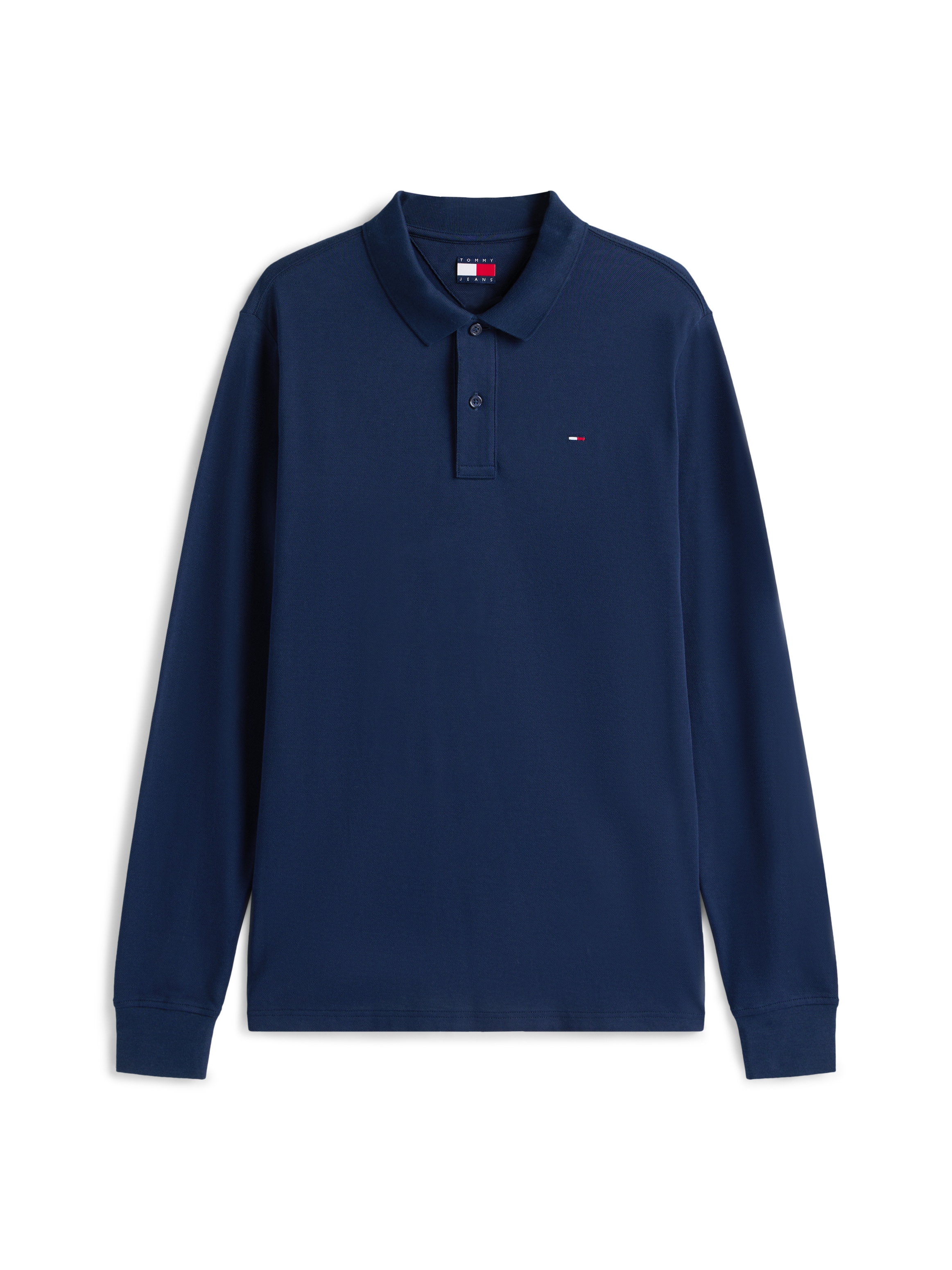 Tommy Jeans Poloshirt »TJM SLIM PLACKET POLO LS EXT«, mit Logostickerei