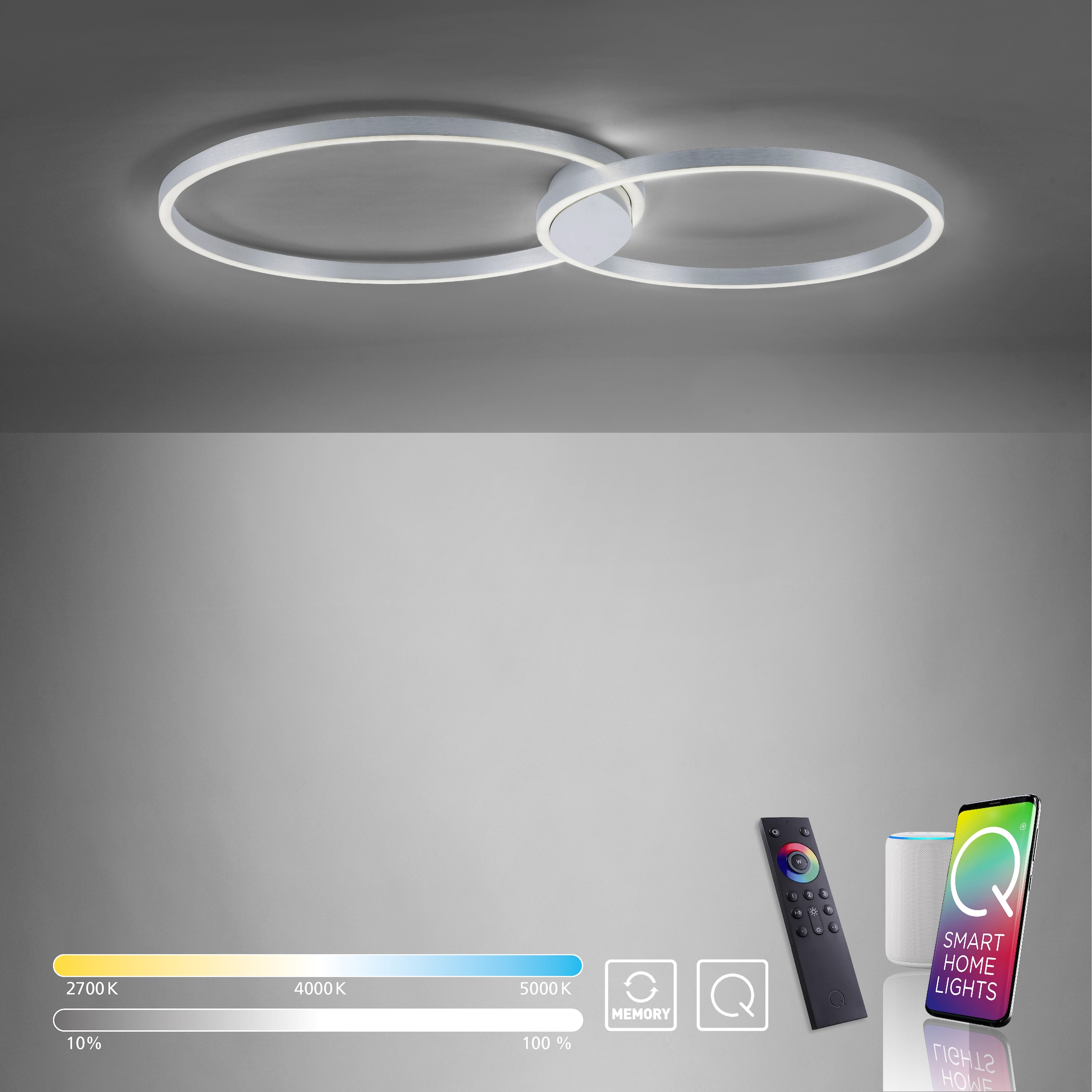 Neuhaus Q SMART HOME LIGHTS LED Deckenleuchte »Q-KATE« LED-Board 1 Stk. warmweiß - kaltweiß