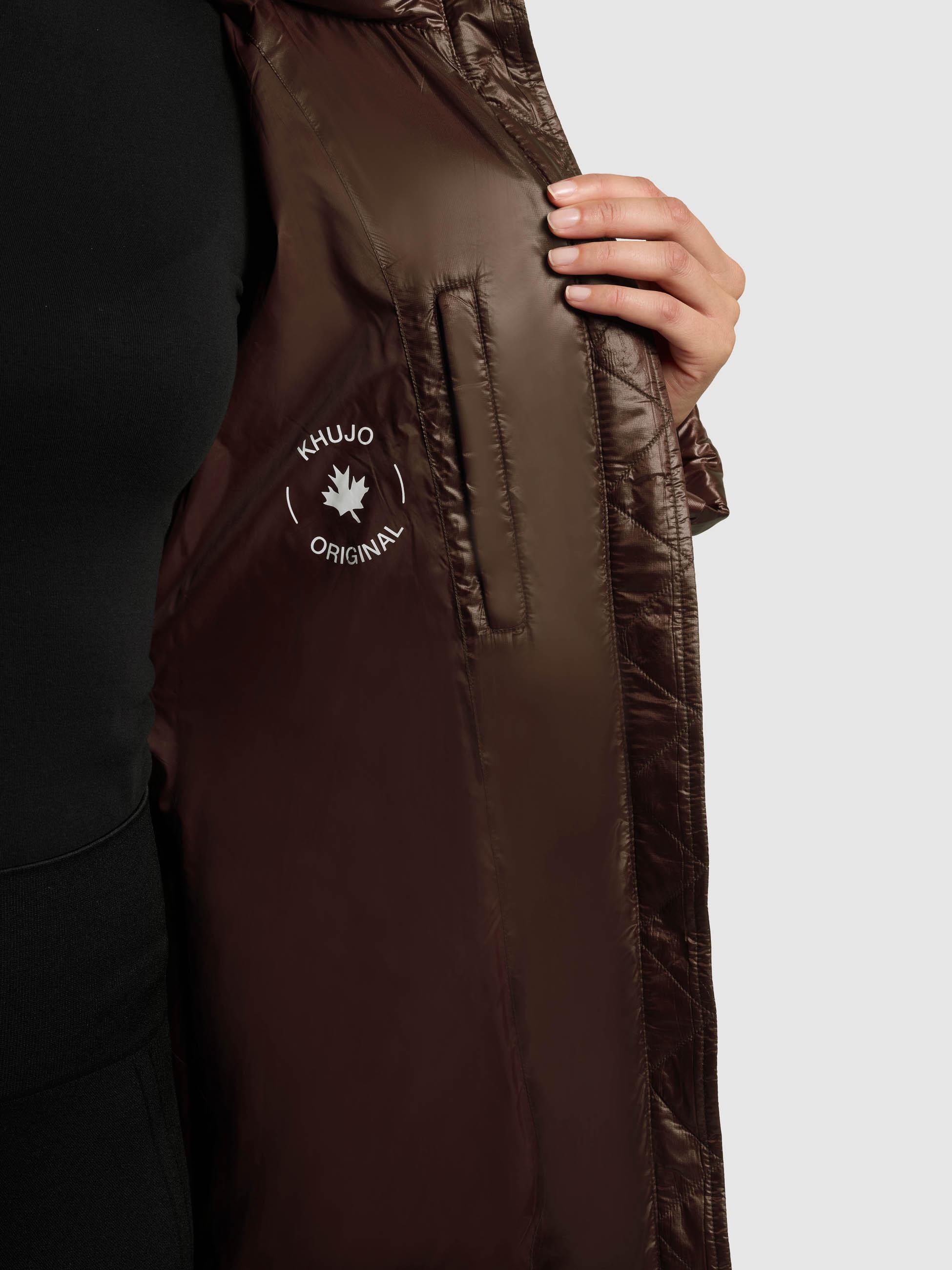 khujo Steppmantel »Tonia« Extralanger Damen Wintermantel mit Rucksack-Trägern