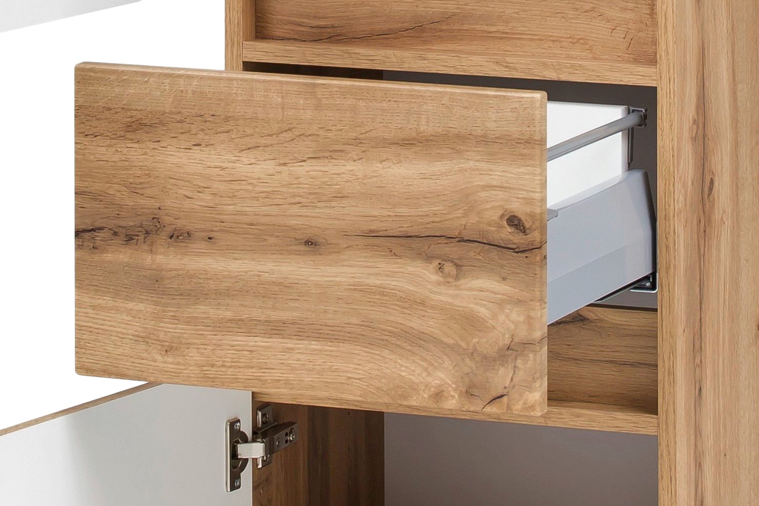 welltime Seitenschrank »Kaunas«, 40 cm breit, mit Schubkasten, Soft-Close-Funktion