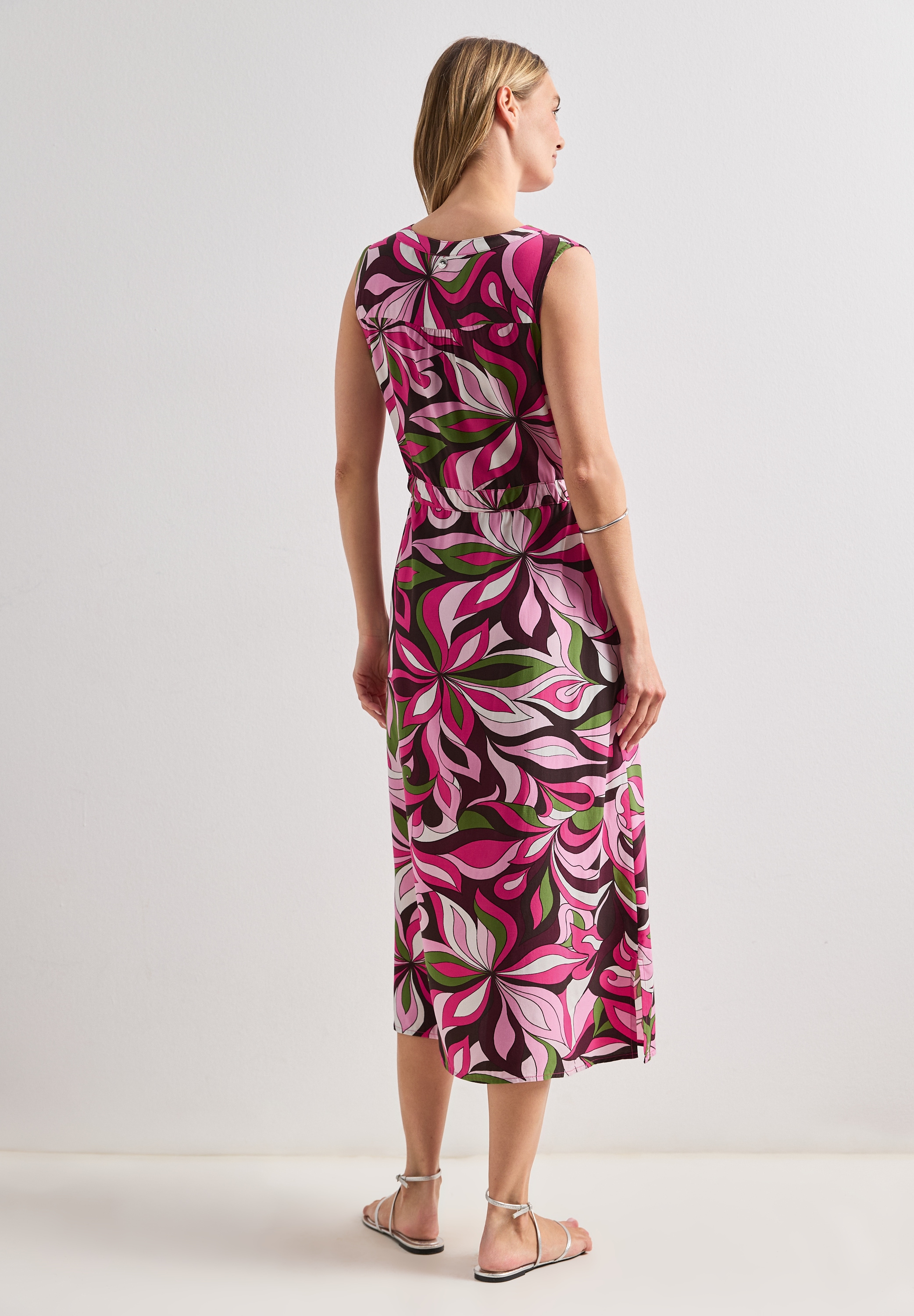 STREET ONE Midikleid Eingrifftaschen aus Viskose