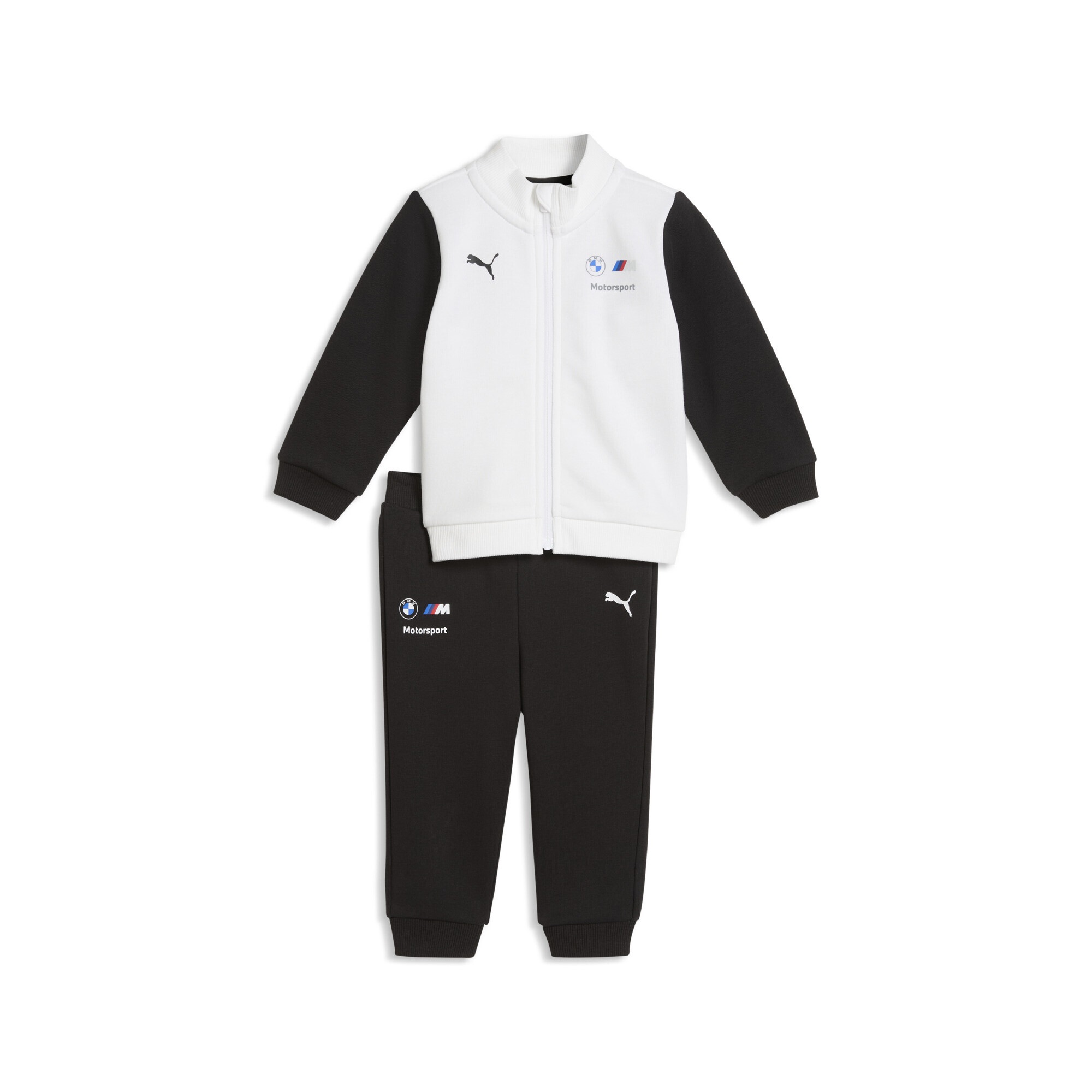 PUMA Jungen Sportanzug "BMW M MOTORSPORT Essentials Trainingsanzug Kinder"schwarz, Gr. 92, Obermaterial: 68% Baumwolle, 32% Polyester; Rippe: 97%