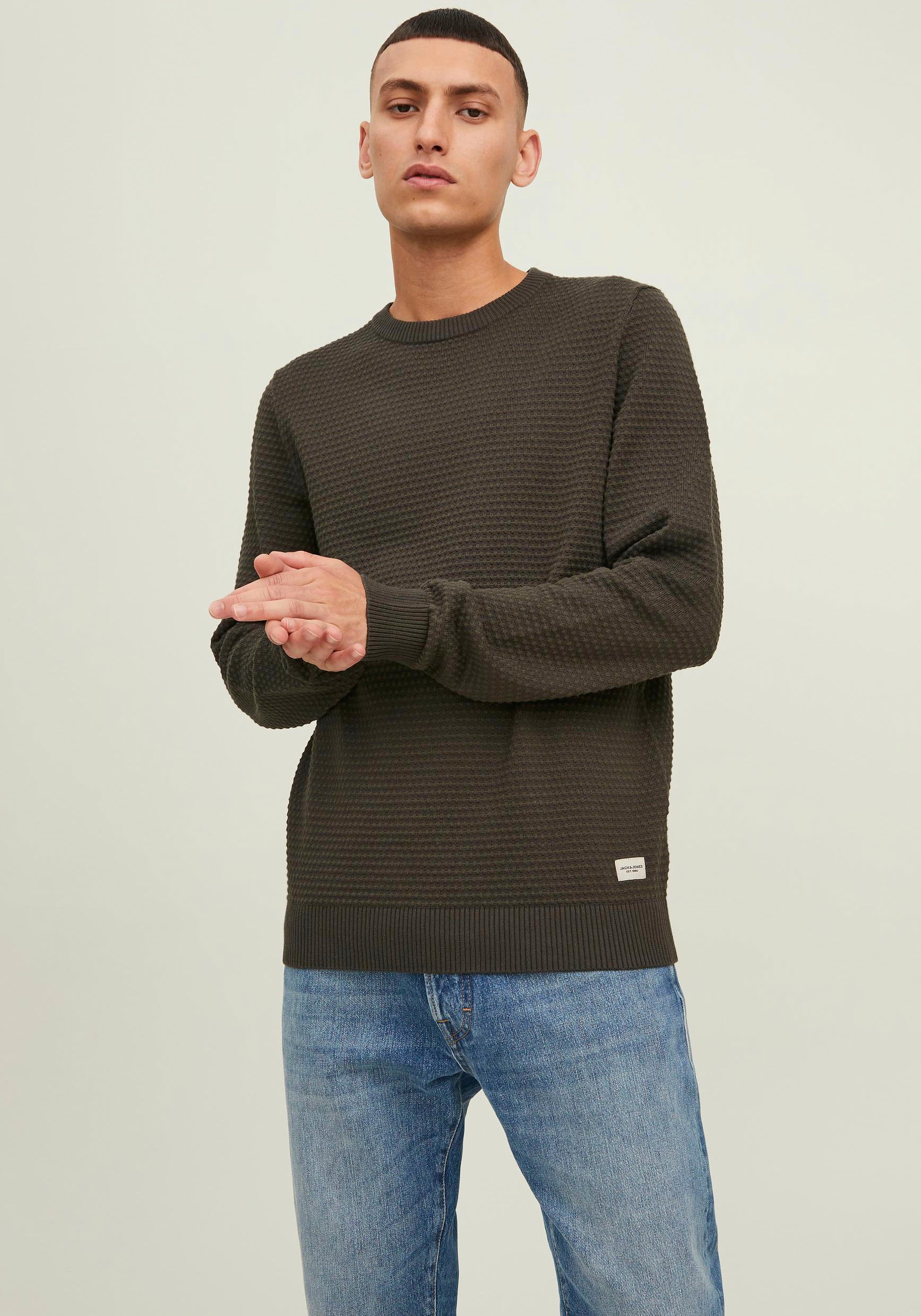 Jack & Jones Rundhalspullover »ATLAS KNIT CREW NECK«