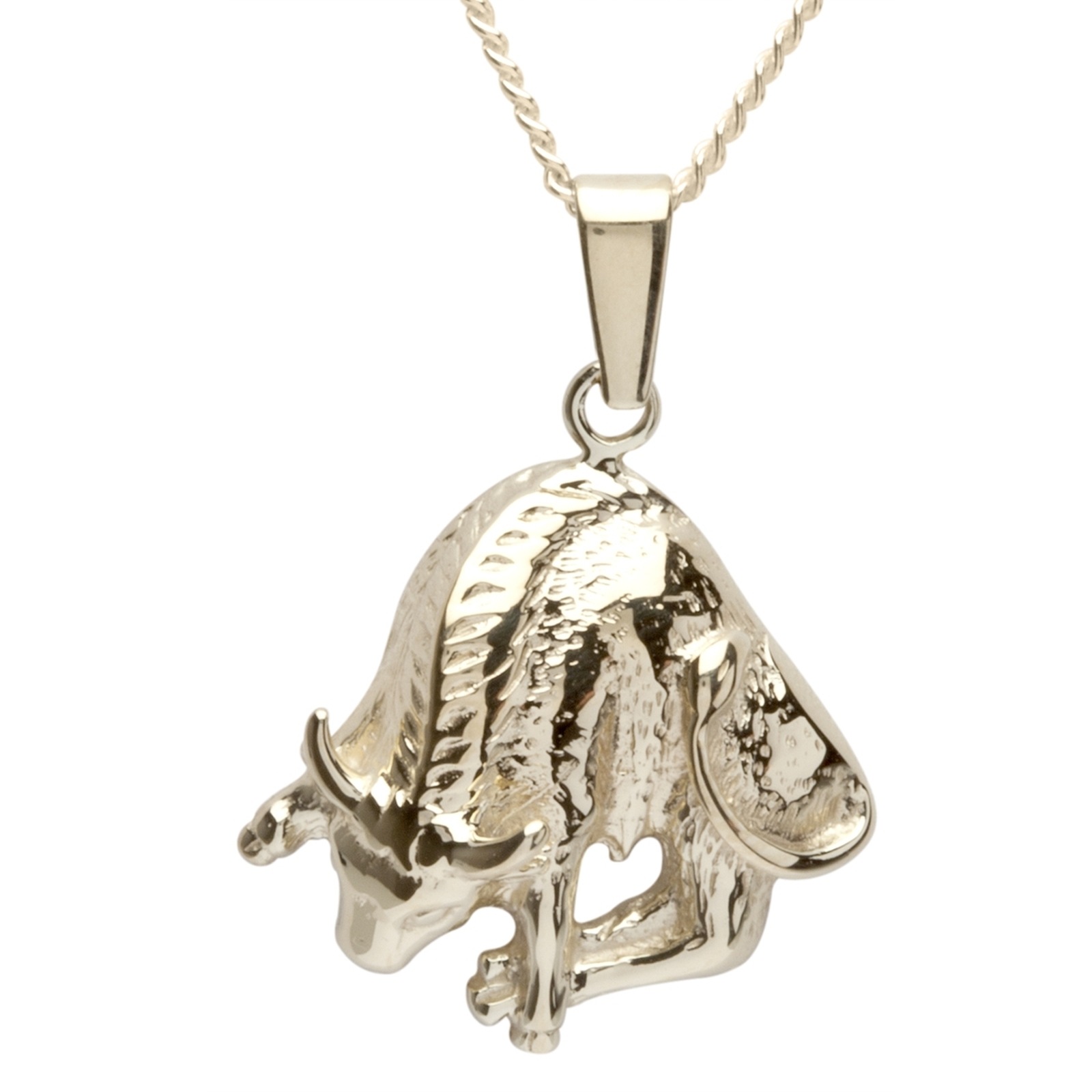 OSTSEE-SCHMUCK Damen Kette mit Anhänger "Ostsee-Schmuck Kette mit Anhänger Tierkreiszeichen Stier", 45cm, Gelbgold 333, L: 42, gold, Gelbgold 333,