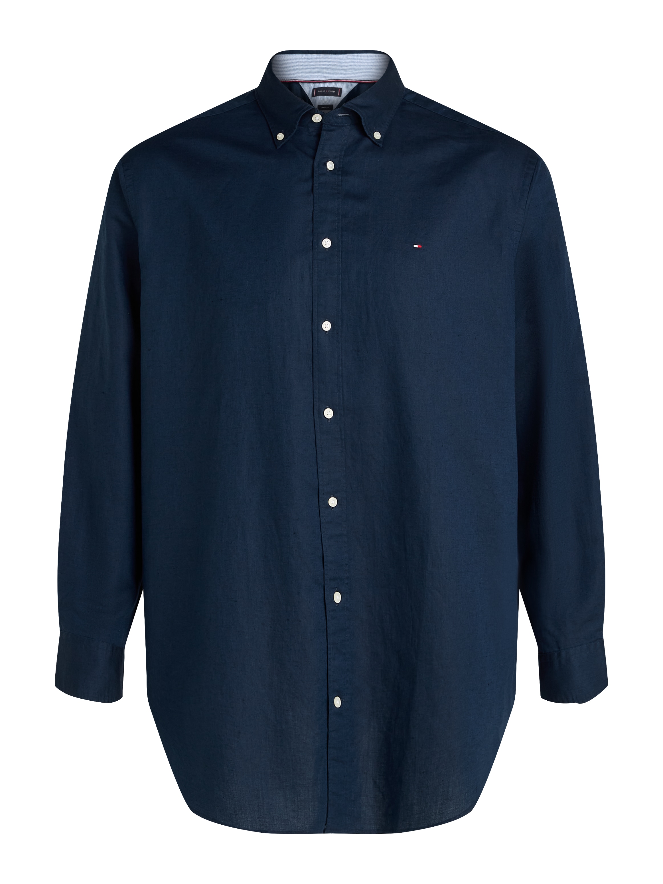 Tommy Hilfiger Big & Tall Langarmhemd »BT-LINEN BLEND SOLID«, Große Größen