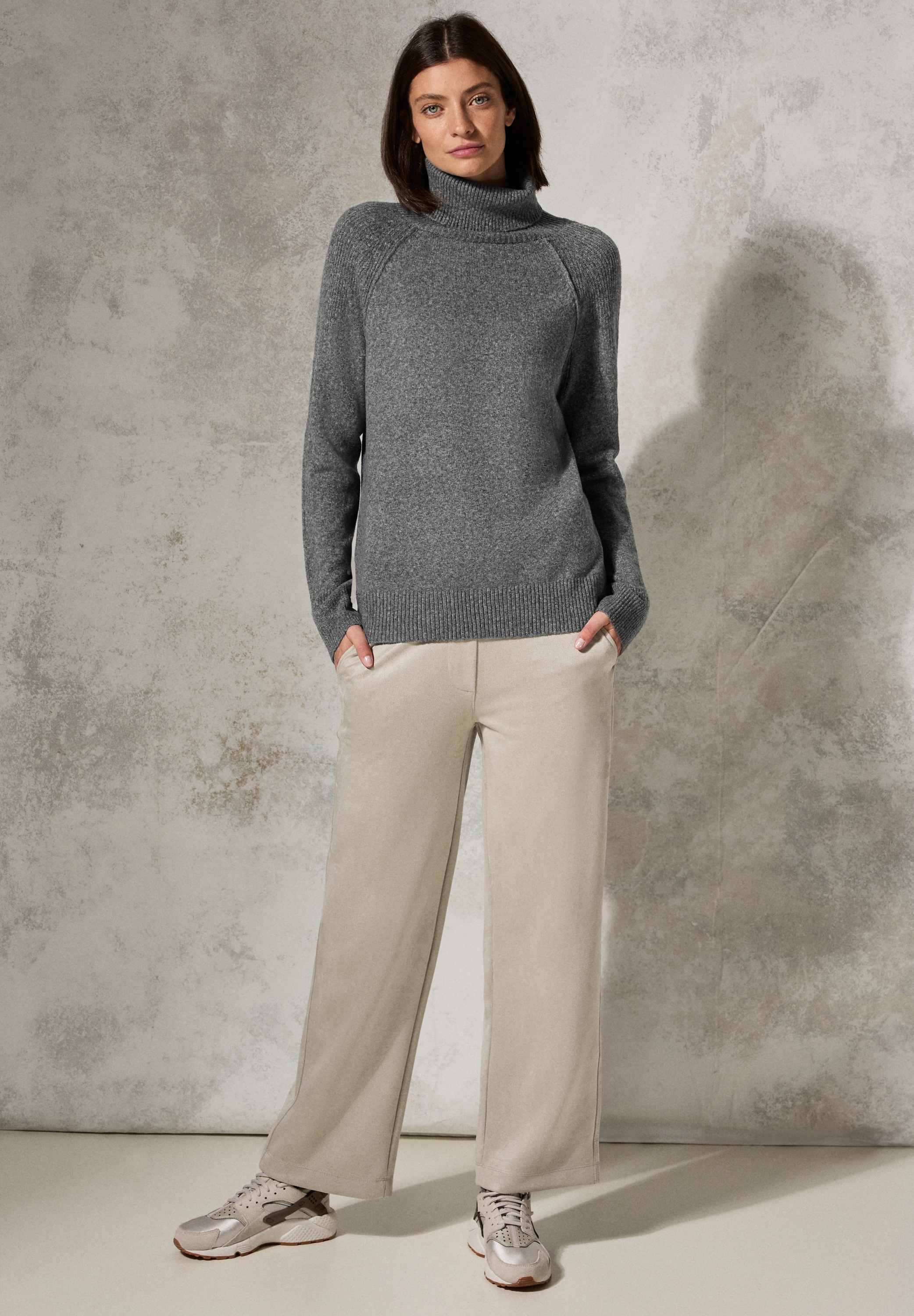 Cecil Strickpullover, im Melange Look