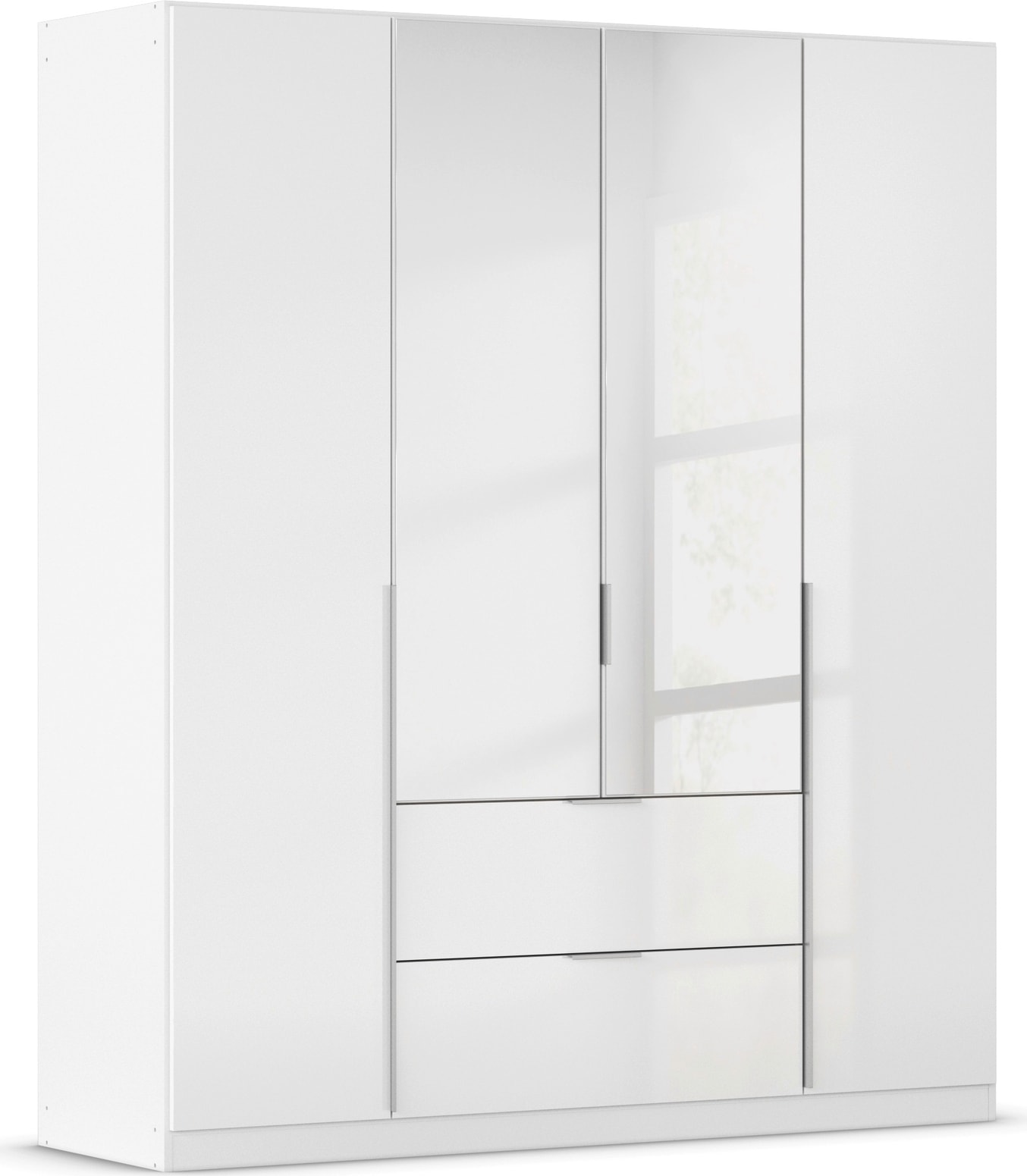 OTTO home Drehtürenschrank "Kleiderschrank Schrank Garderobe AGORDO mit Dekor- oder Hochglanzfront" in zwei Griff-Farben, Breiten 91-360 cm, mit Außenschubkästen, in 7 Breiten und 2 Höhen MADE IN GERMANY