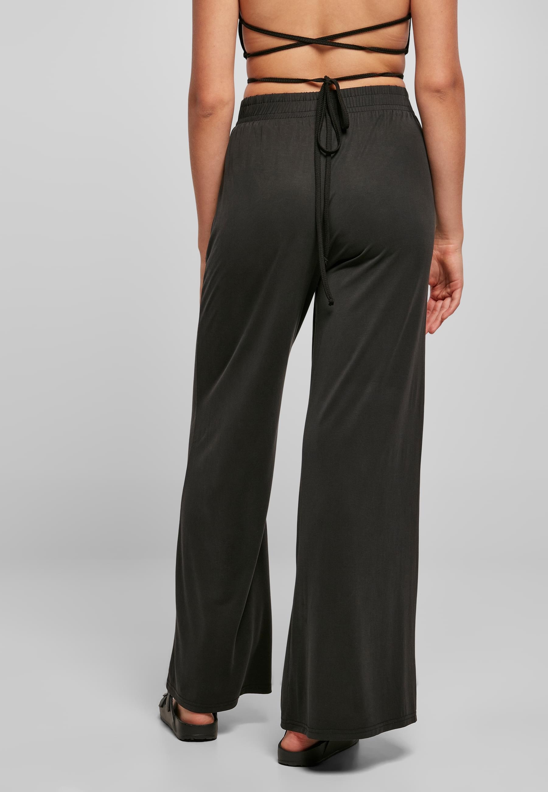 URBAN CLASSICS Stoffhose »Urban Classics Damen Ladies Modal Wide Leg Pants«, (1 tlg.)