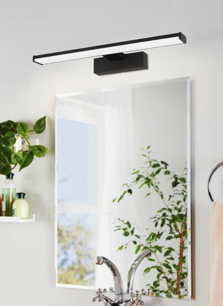 EGLO Spiegelleuchte »PANDELLA 1«, 1 flammig, Leuchtmittel LED-Modul | LED wechselbar, Wandleuchte, LED Spiegelleuchte, Lampe in Schwarz, Weiß, IP44, L 40 cm