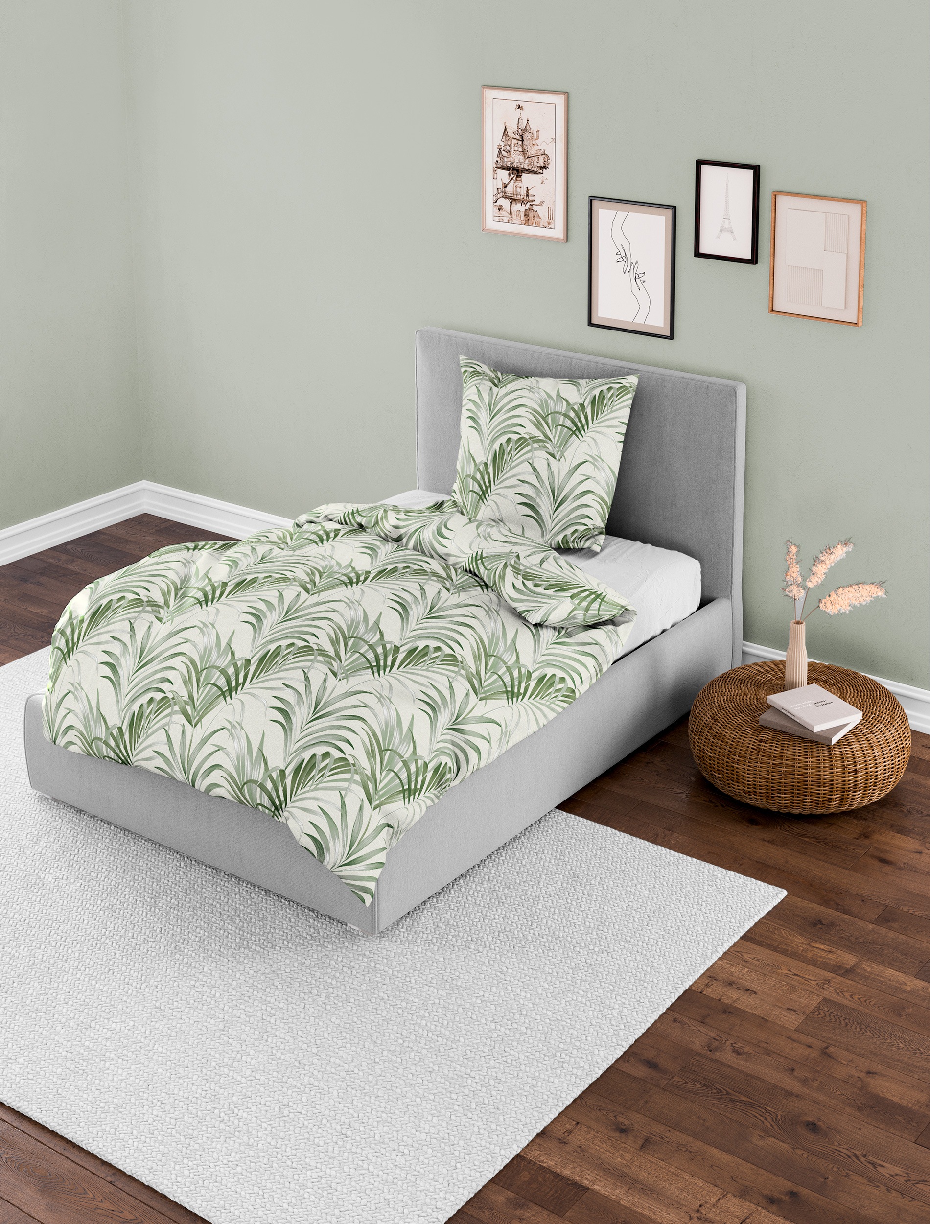 BIERBAUM Bettwäsche "4131" 2 Stk. Mako-Satin, 100 % Baumwolle, pflegeleicht günstig online kaufen