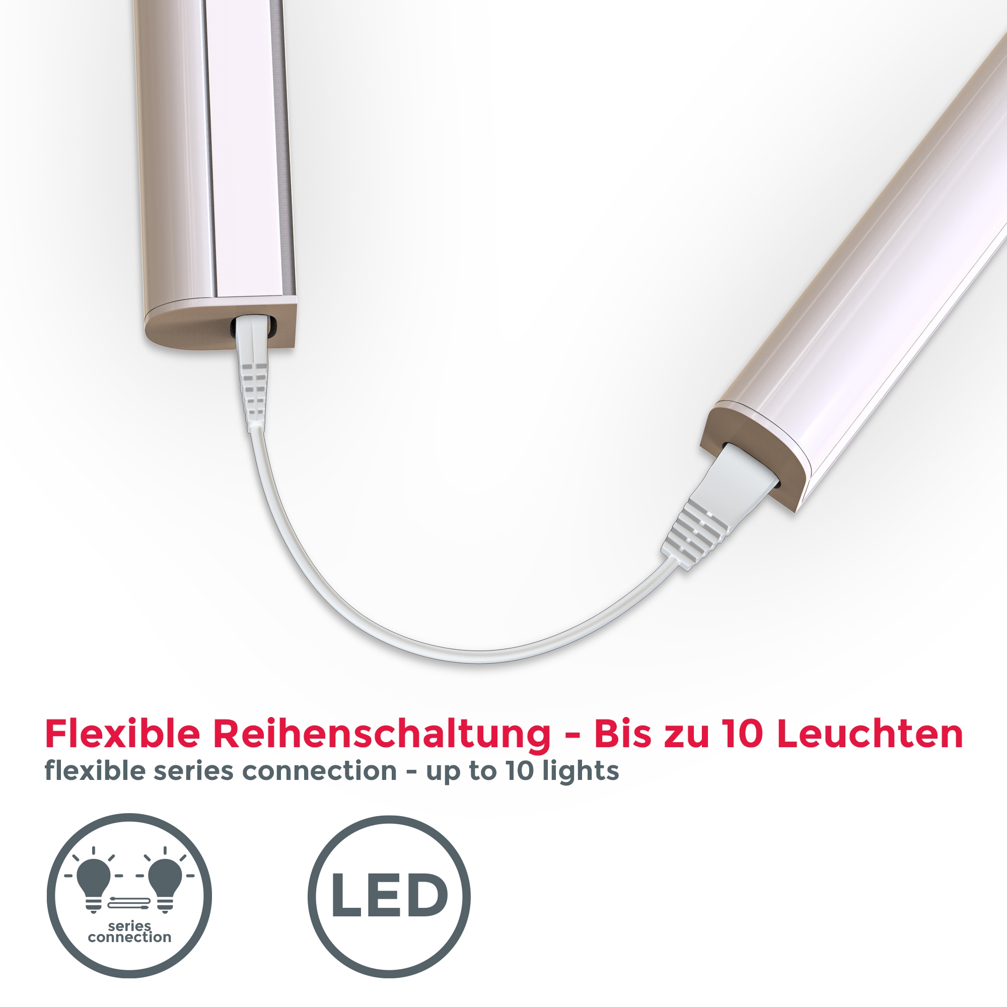 B.K.Licht Lichtleiste, 1 8W Unterbaulampe, Schrank flammig-flammig, Beleuchtung, | 700lm, BAUR Küche, Lichtleiste