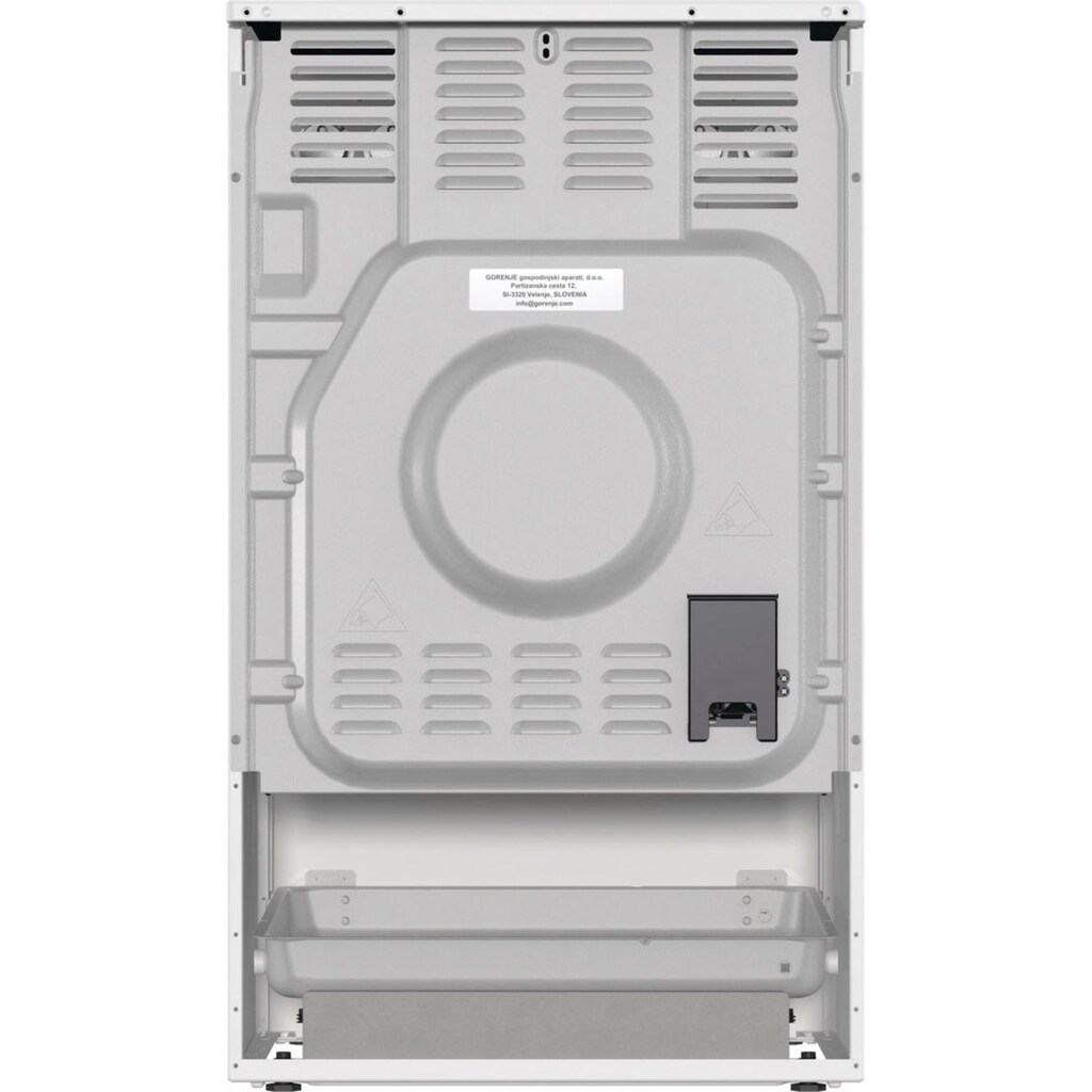 GORENJE Elektro-Standherd »GECS5C«, GECS5C60WPA, mit 2-fach-Teleskopauszug, Aqua Clean