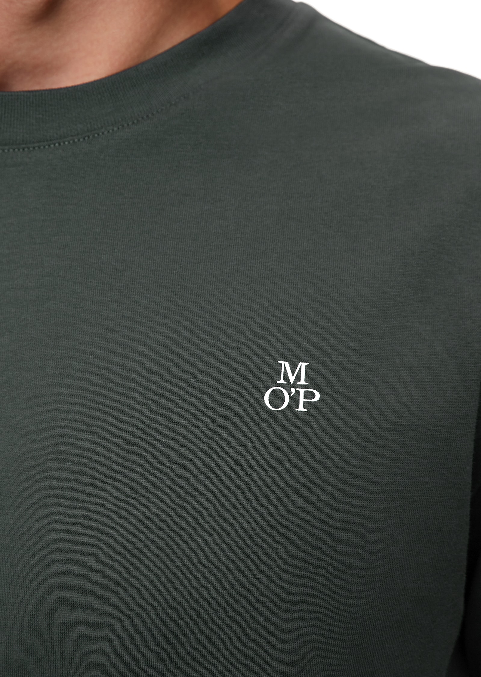 Marc O'Polo T-Shirt »T-shirt, short sleeve, logo print, ribbed collar«