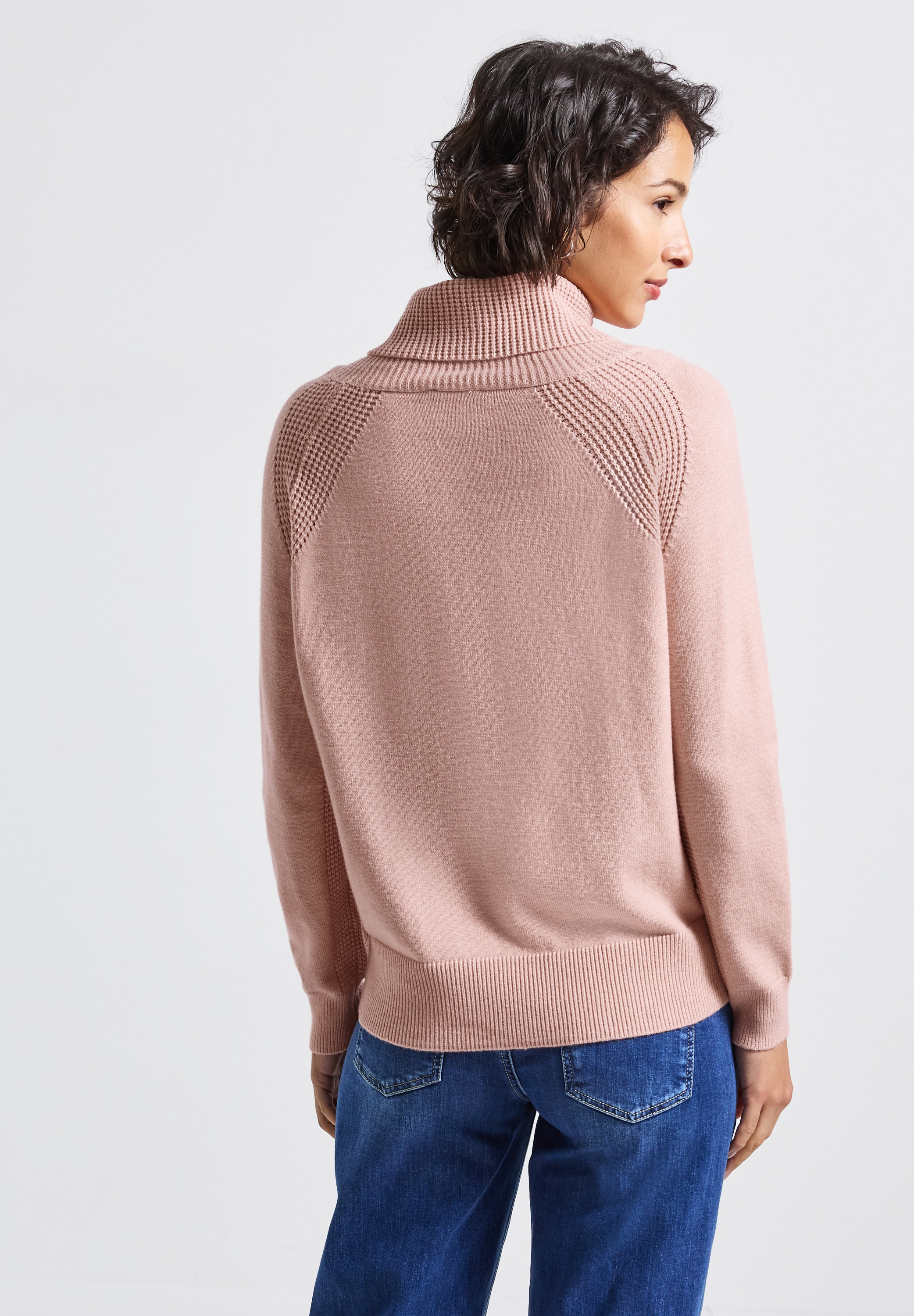 STREET ONE Rollkragenpullover, mit Stehkragen