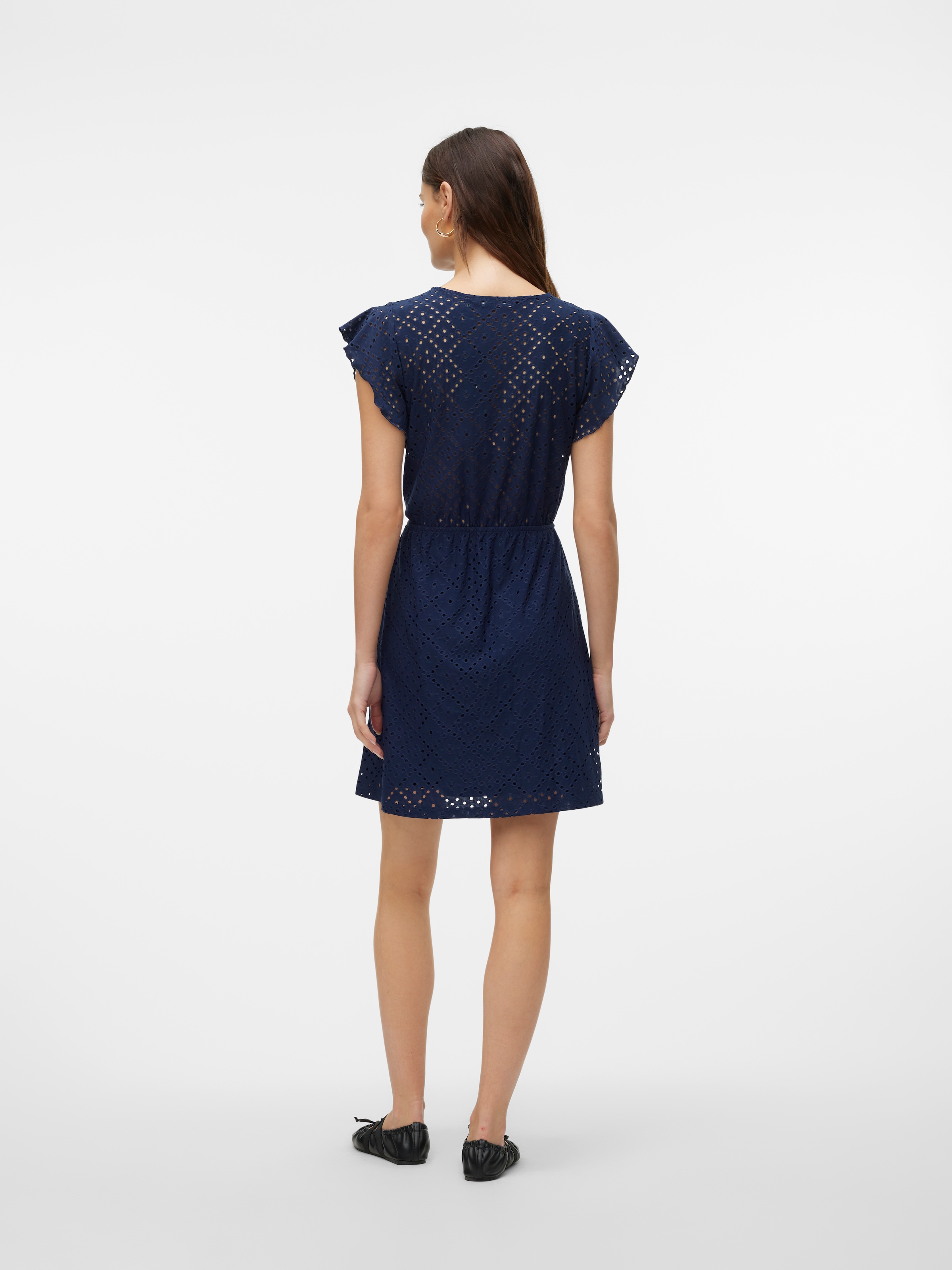 Vero Moda Minikleid »VMTASSA SL FRILL  SHORT DRESS JRS NOOS« Materialmix, regular fit
