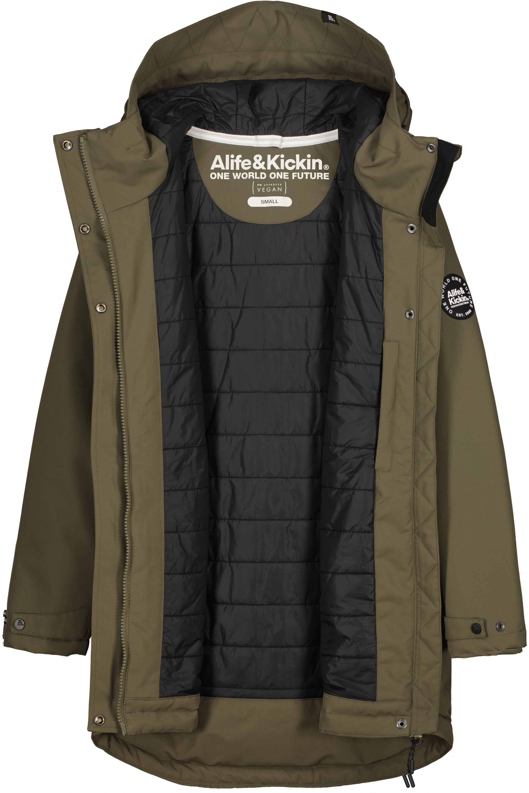 Alife & Kickin Winterjacke »Damen MarlyAK A«, Leicht taillierte Jacke mit Ärmelbündchen und Kapuze