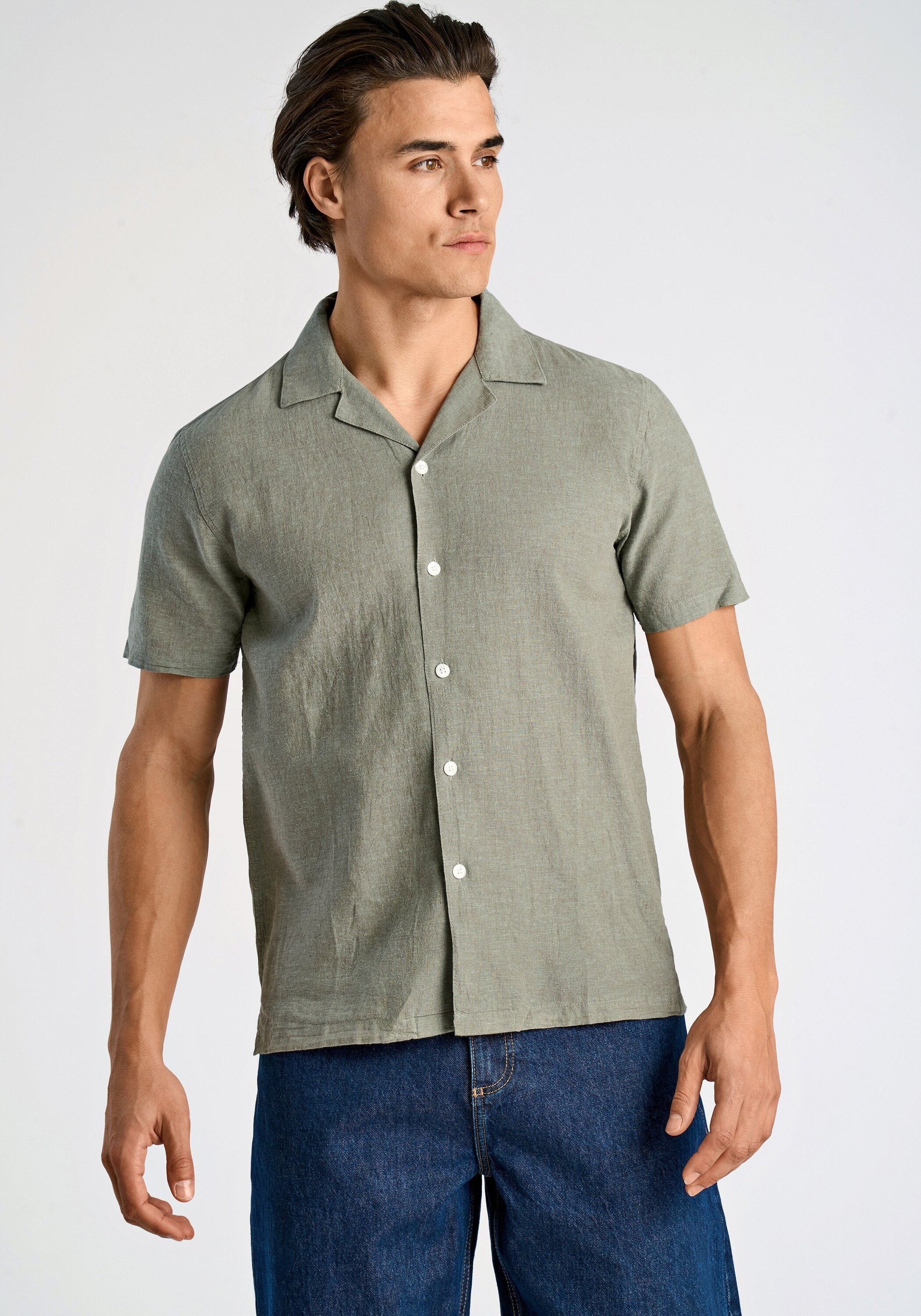 LINDBERGH "Leinenhemd (Kurzarm) Relaxed Fit"