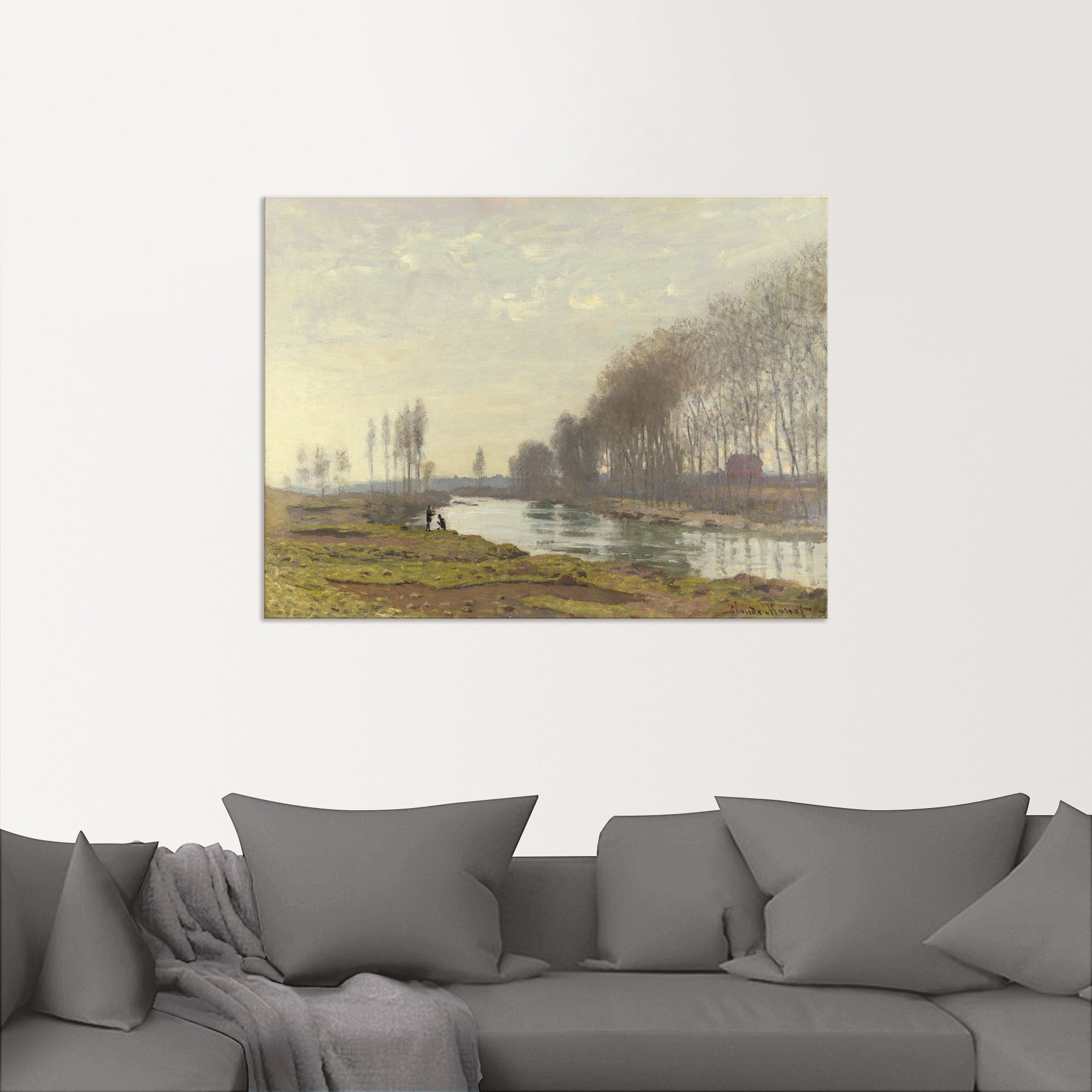 Artland Wandbild »Flussarm der Seine bei Argenteuil«, Gewässer, (1 St.), als Alubild, Leinwandbild, Wandaufkleber oder Poster in versch. Größen