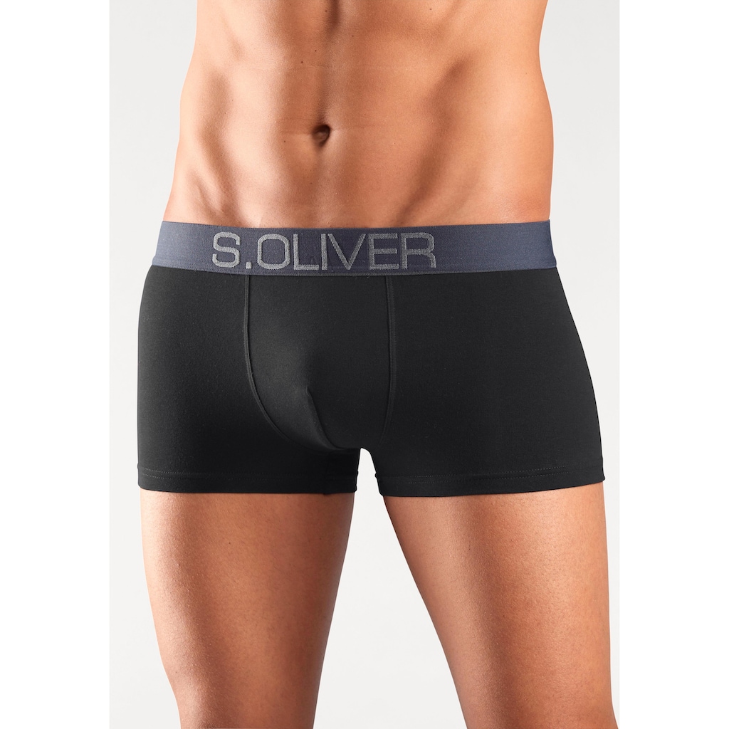 s.Oliver Boxer »Boxershorts für Herren«, (Packung, 4 St.), in Hipster-Form aus Baumwoll-Mix