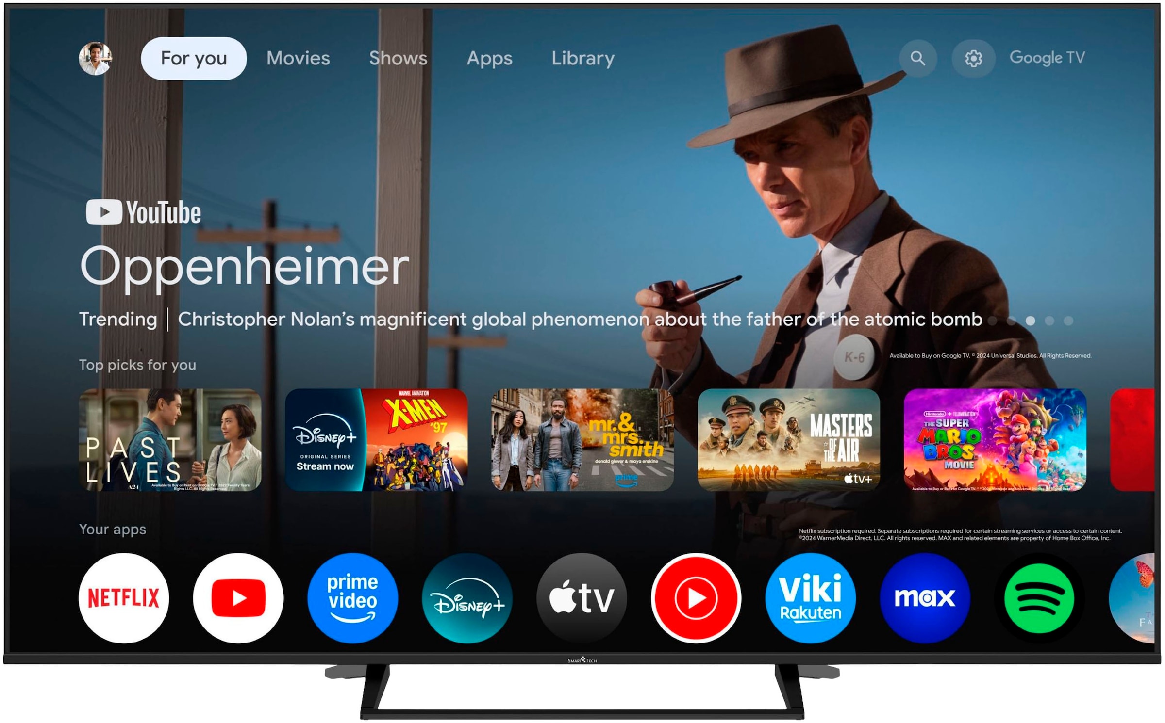 Smart Tech QLED-Fernseher »65QG06K« 164 cm/65 ″