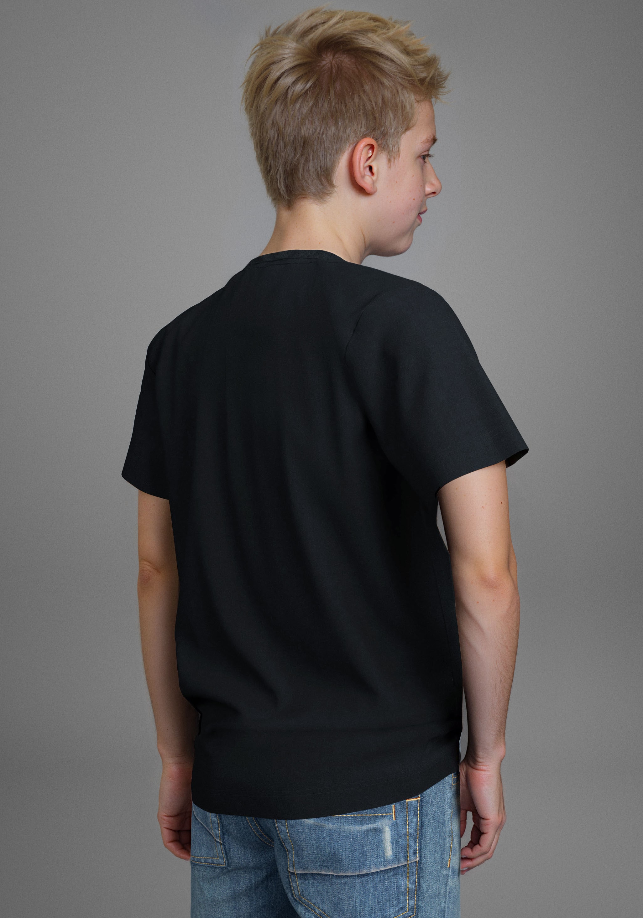 Bruno Banani T-Shirt »Banani Jeans Shirt mit Logoprint für Jungen« Für TEENS. Cooles Logoshirt