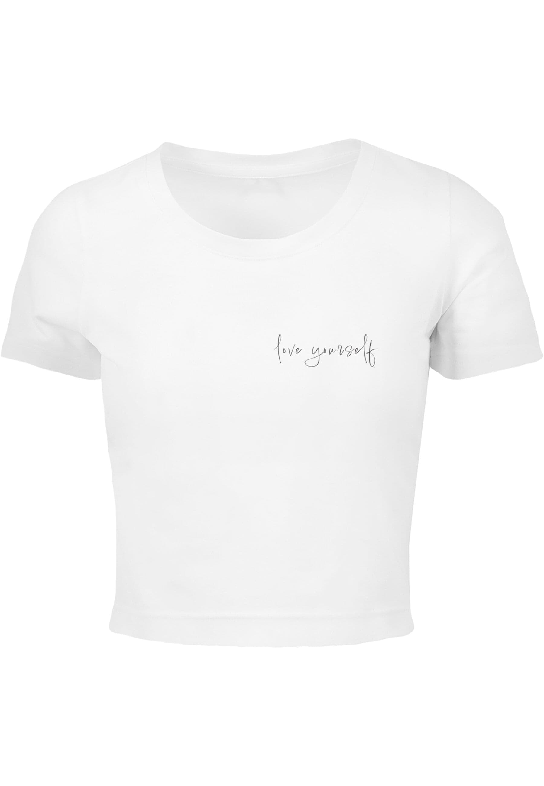 Merchcode T-Shirt "Merchcode Damen Ladies Love Yourself Cropped Tee" 1 Stk. günstig online kaufen