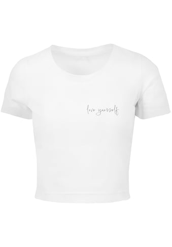 T-Shirt »Merchcode Damen Ladies Love Yourself Cropped Tee«, (1 tlg.)