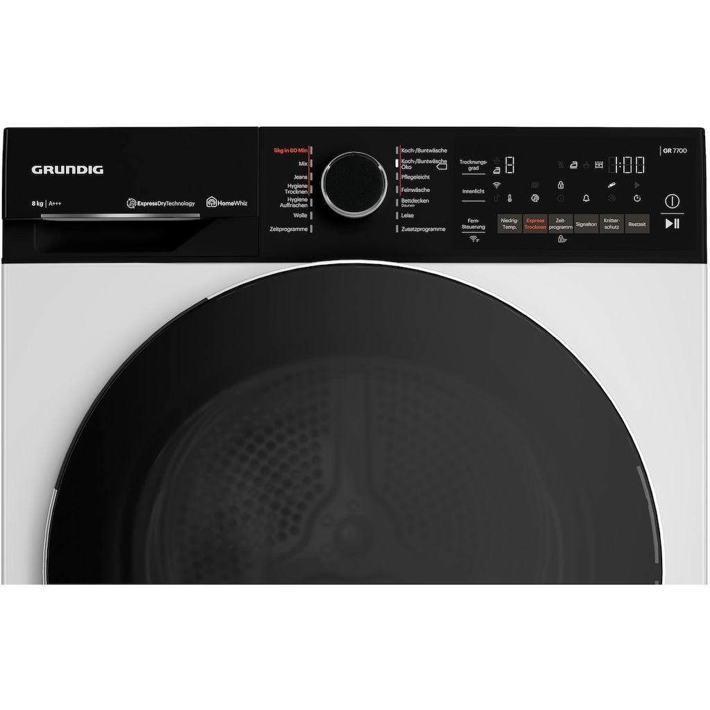 Grundig Wärmepumpentrockner »GT77824WHF14«, 8 kg