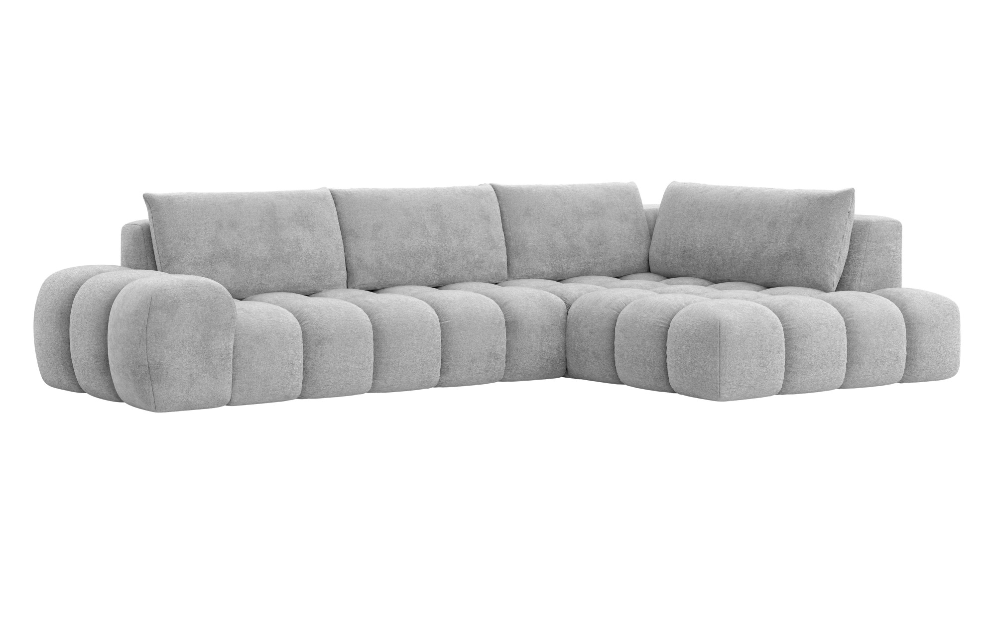INOSIGN Ecksofa »AZITA klein, L-Form, elegant und bequem Designsofa«, lose Rückenkissen, traumhafte Steppung, Maße B/T/H: 296/176,5/89 cm