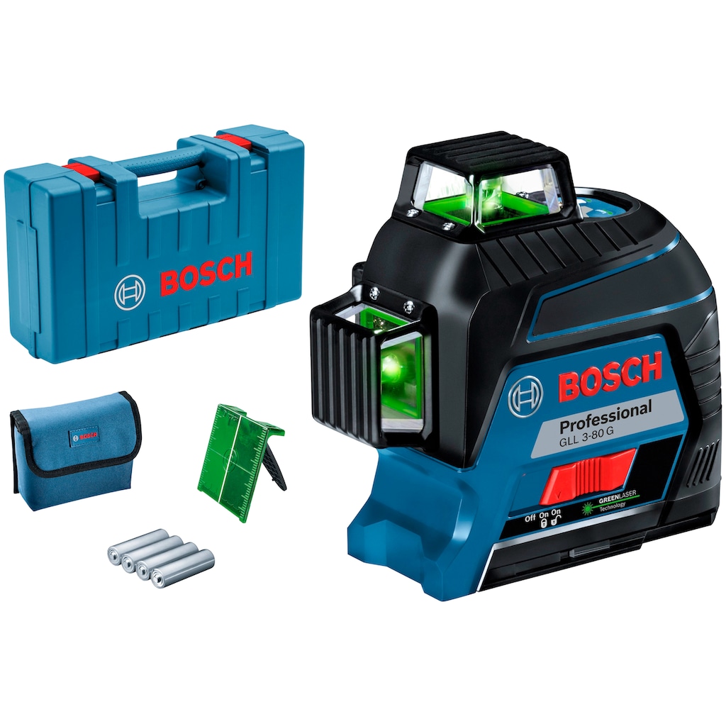 Bosch Professional Linienlaser »GLL 3-80 G Professional«, (Packung)