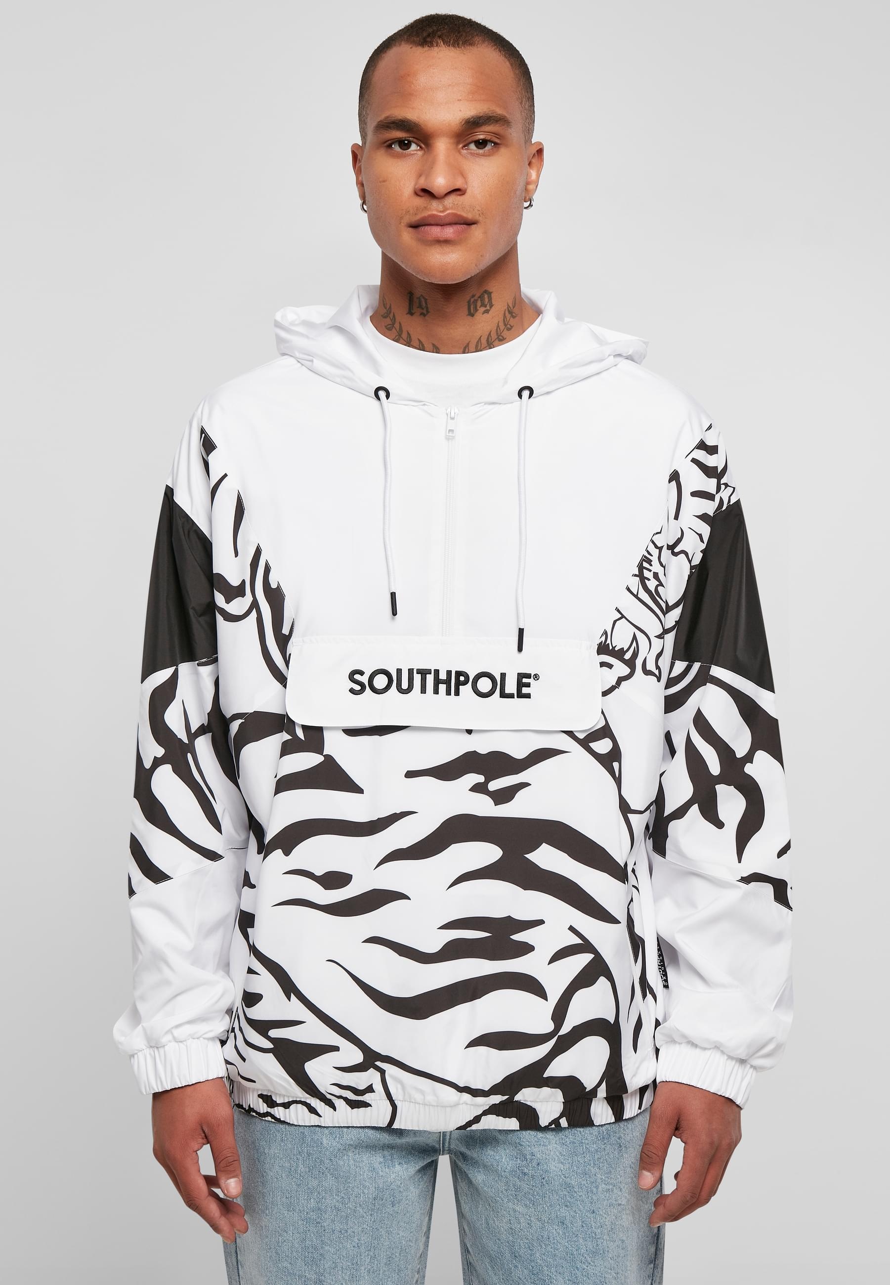 Southpole Windbreaker »Southpole Herren Southpole Tiger Windbreaker«, (1 St.), mit Kapuze