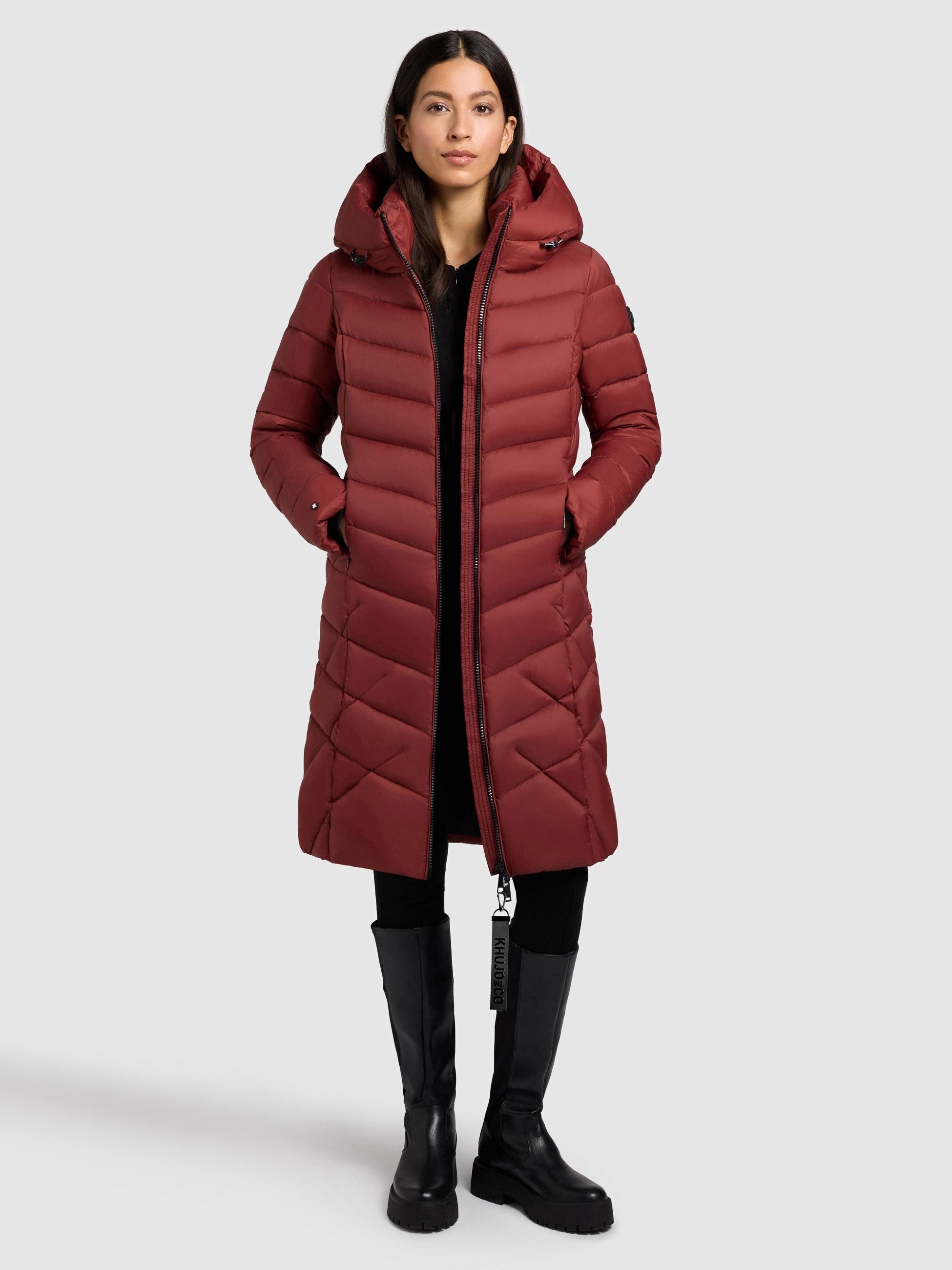 khujo Steppmantel »Odana3-YM« Gesteppter langer Wintermantel mit Kapuze