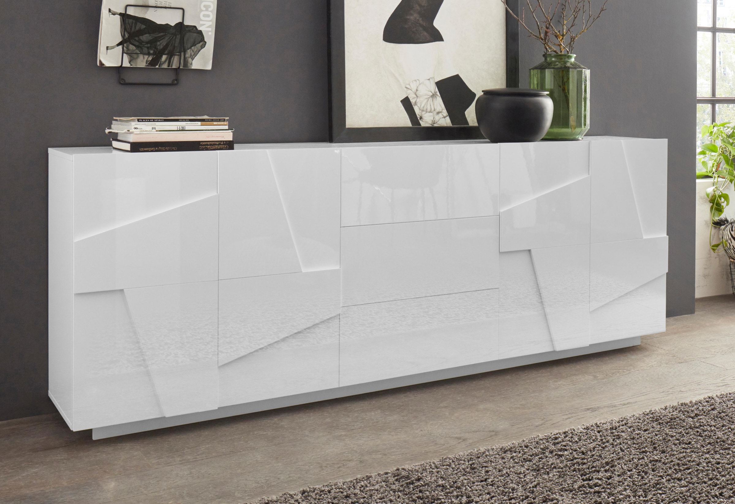 Home affaire Sideboard "PING" Breite 224 cm günstig online kaufen