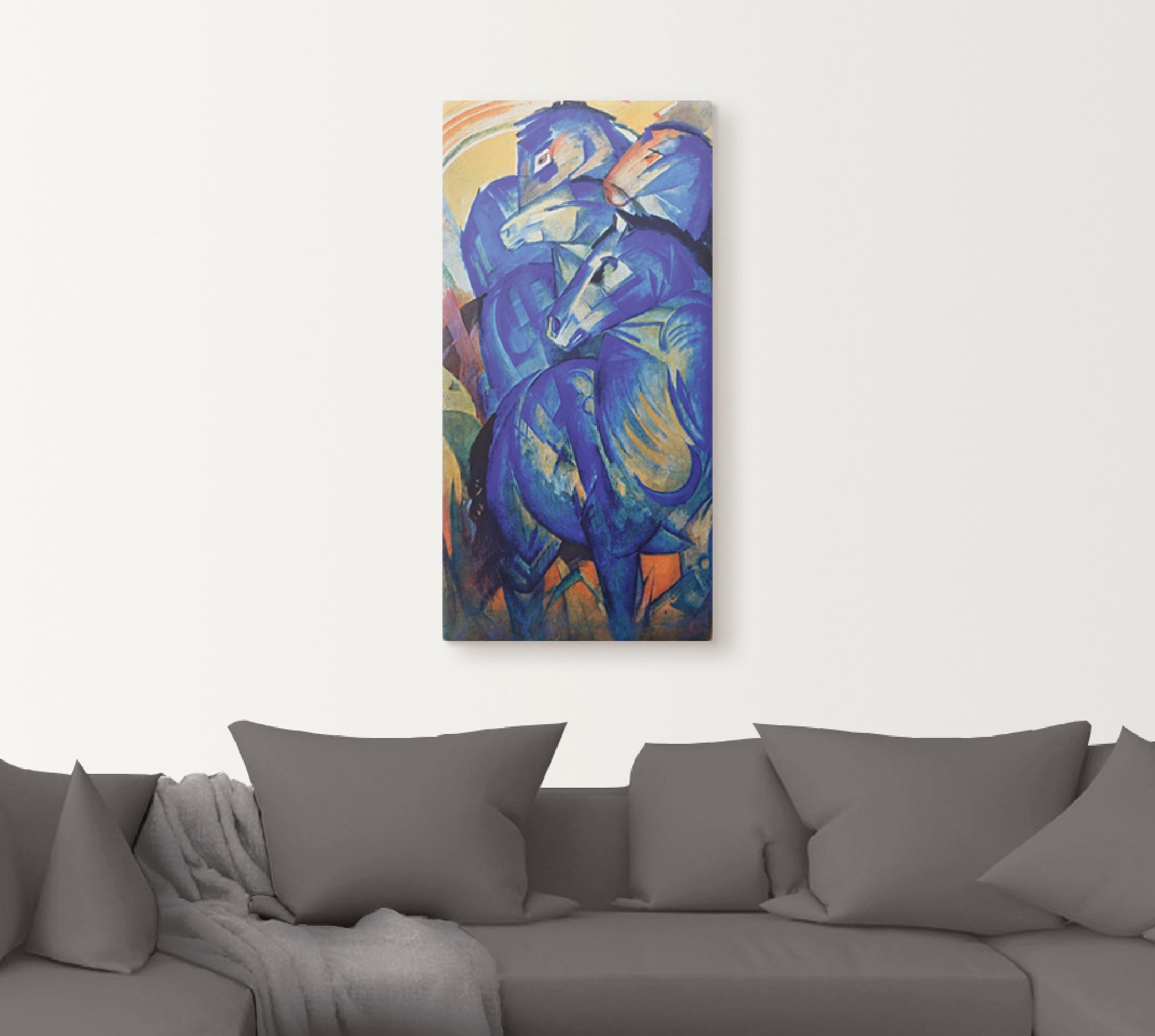 Artland Wandbild "Turm der blauen Pferde. 1913" Haustiere 1 Stk. tlg. als L günstig online kaufen
