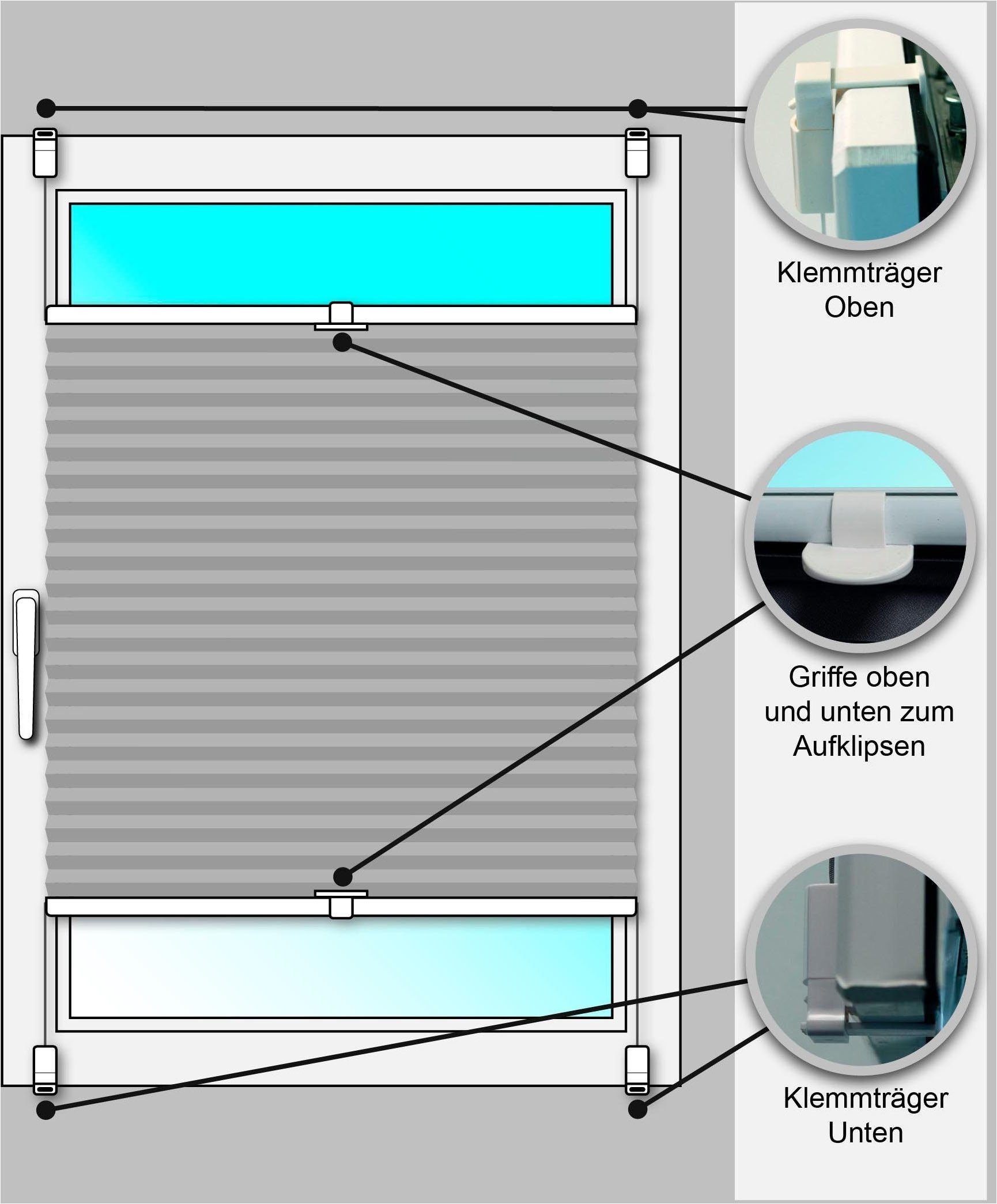 Kutti Wabenplissee »Nicky« verdunkelnd energiesparend ohne Bohren verspannt verdunkelnd beschichtet Klemmfix