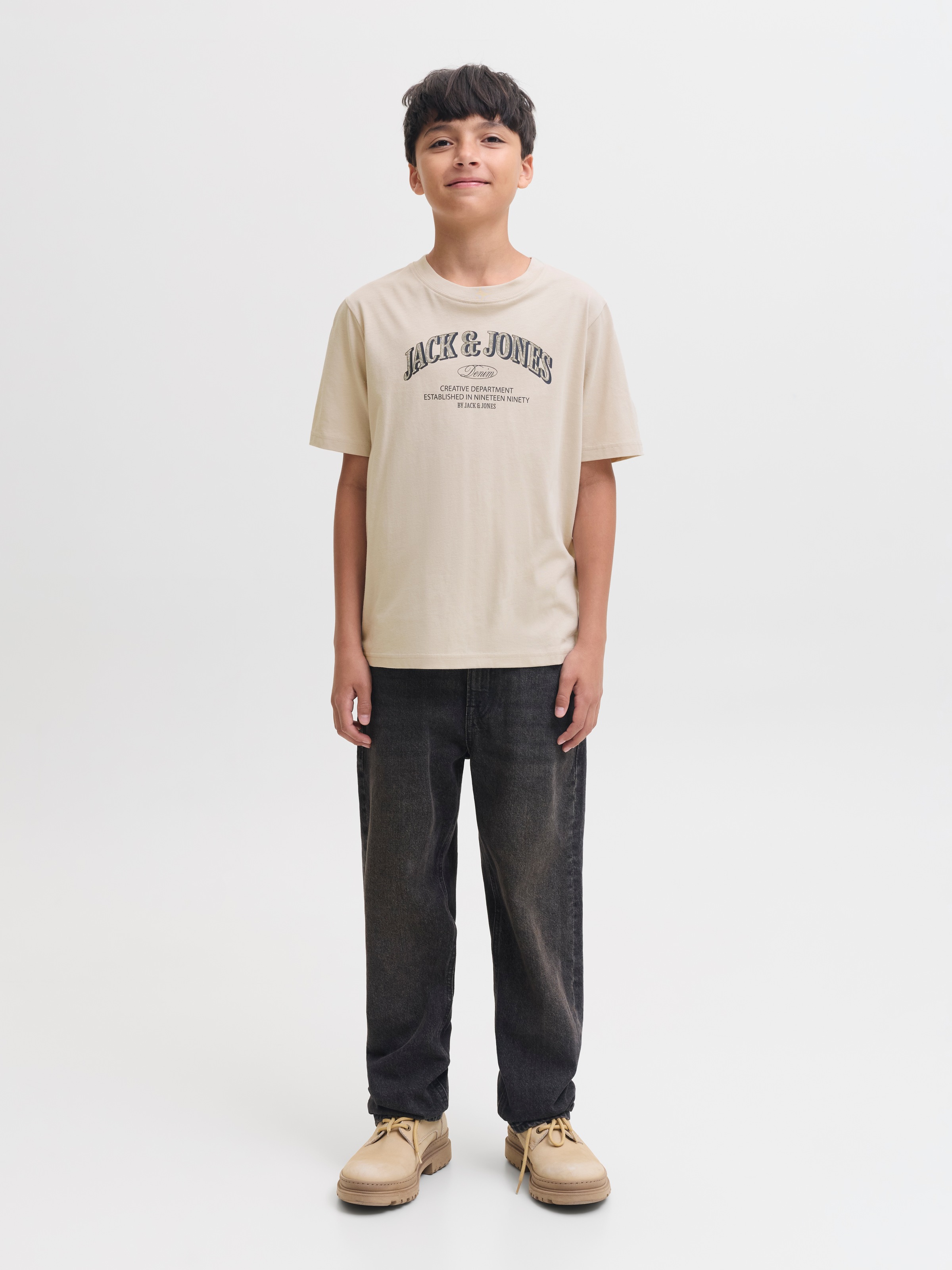 Jack & Jones Junior Rundhalsshirt »JJEDENVER LOGO TEE SS O-NECK SN JNR« Baumwolle, locker geschnitten
