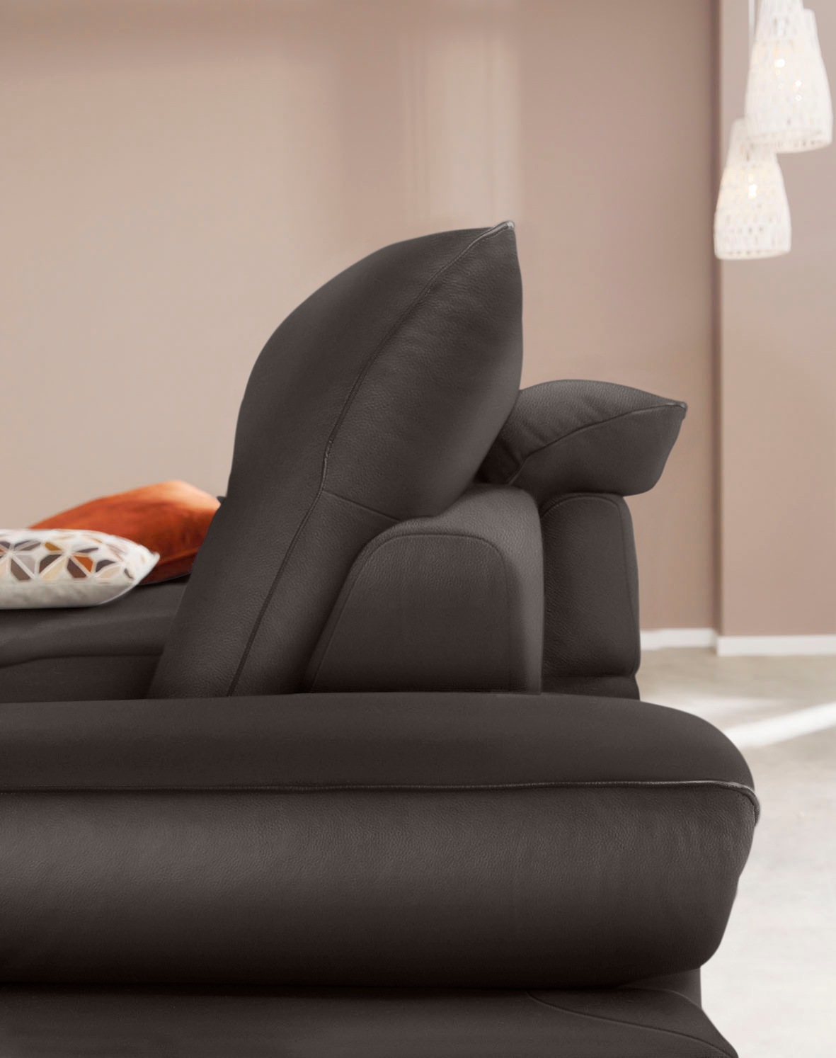 W.SCHILLIG Ecksofa »enjoy&MORE, Designsofa, elegant und bequem, L-Form«, mit Sitztiefenverstellung, Füße Chrom glänzend, Breite 294 cm