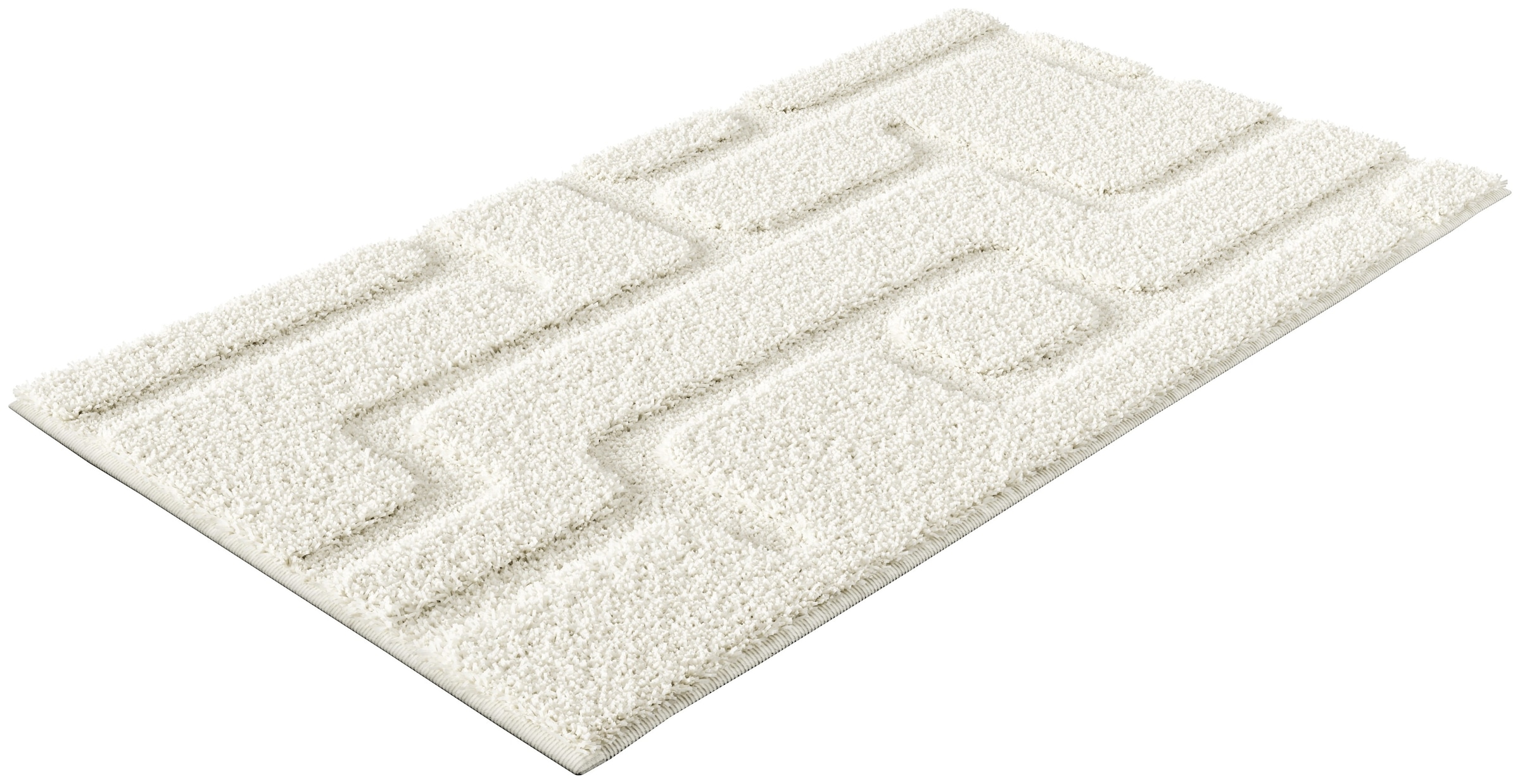 Grund Badematte »Riana, Badvorleger, Badezimmer Teppich, sehr weich«, rutschhemmend beschichtet, schnell trocknend, Modernes Design mit Linien in Hoch-Tief-Struktur, Made in Europe