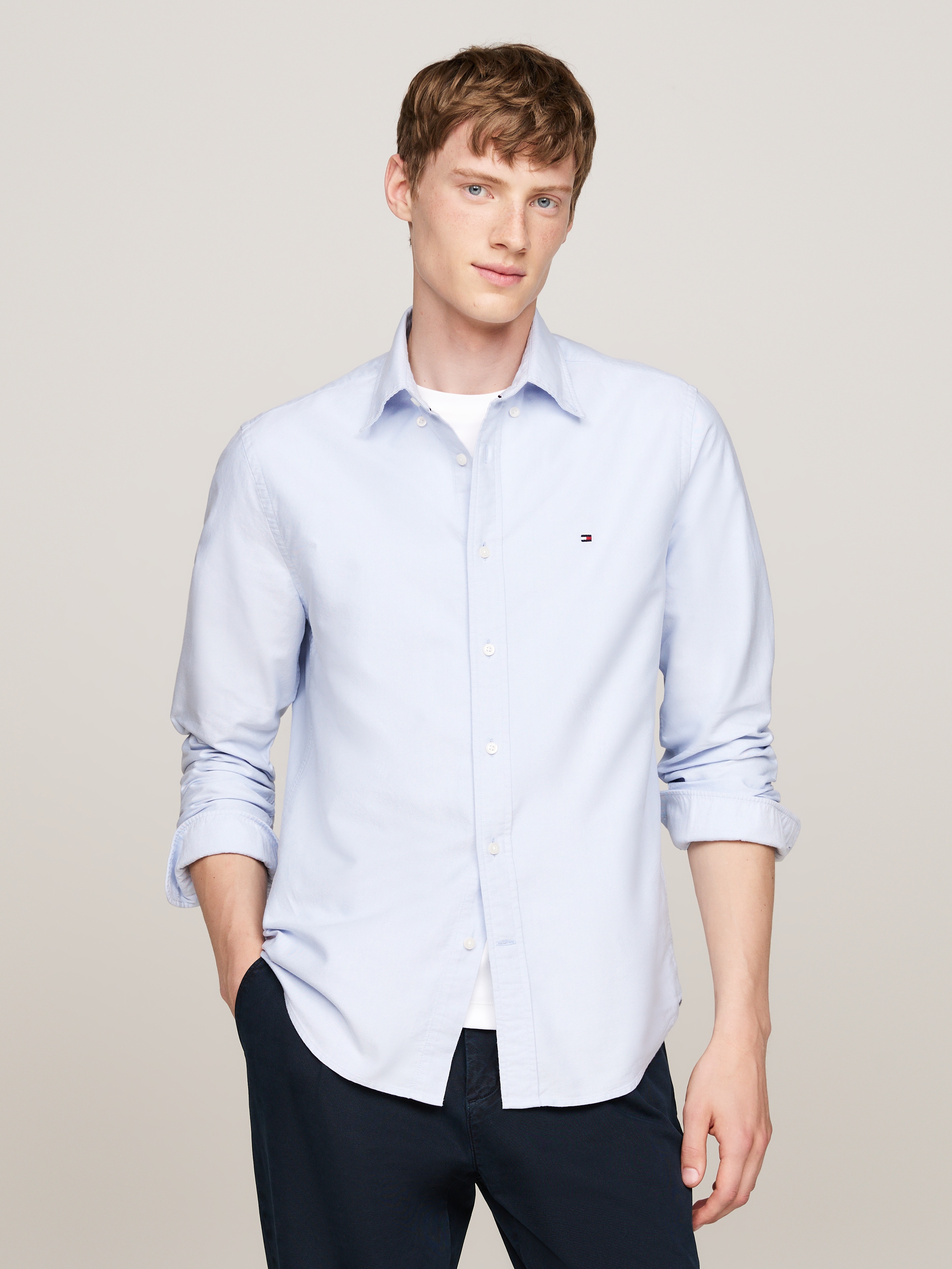 Tommy Hilfiger Langarmhemd »SOLID HERITAGE OXFORD RF SHIRT«