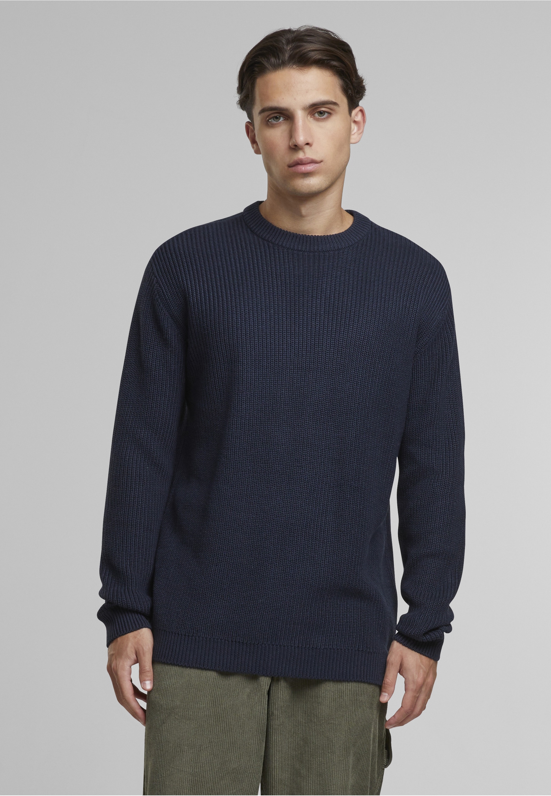 URBAN CLASSICS Rundhalspullover »Urban Classics Rib Basic Sweater« 1 Stk.