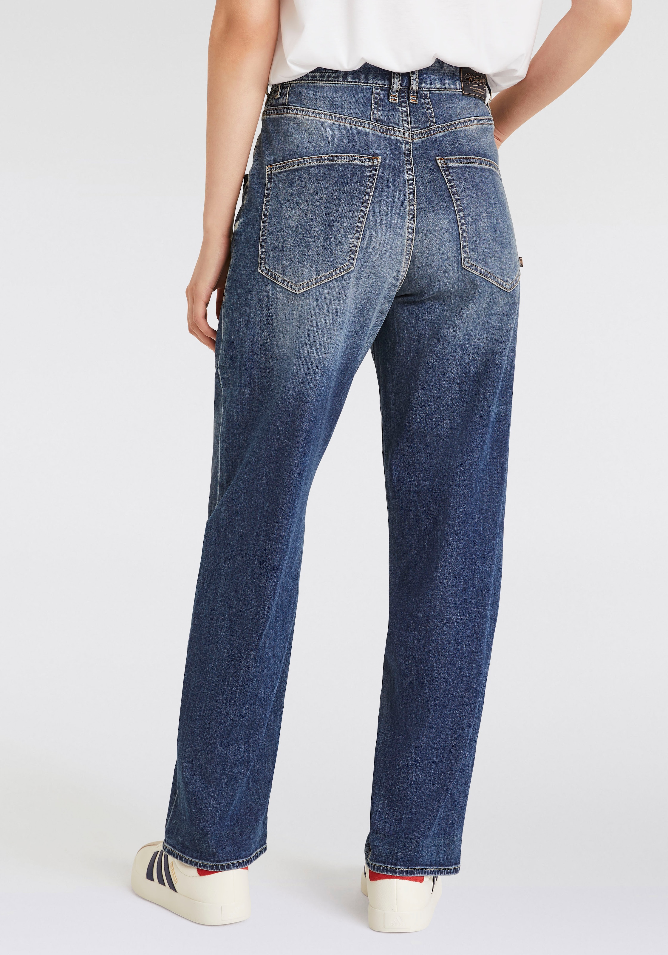 Herrlicher Straight-Jeans »Brooke Recycled Denim Light«, krempelbar