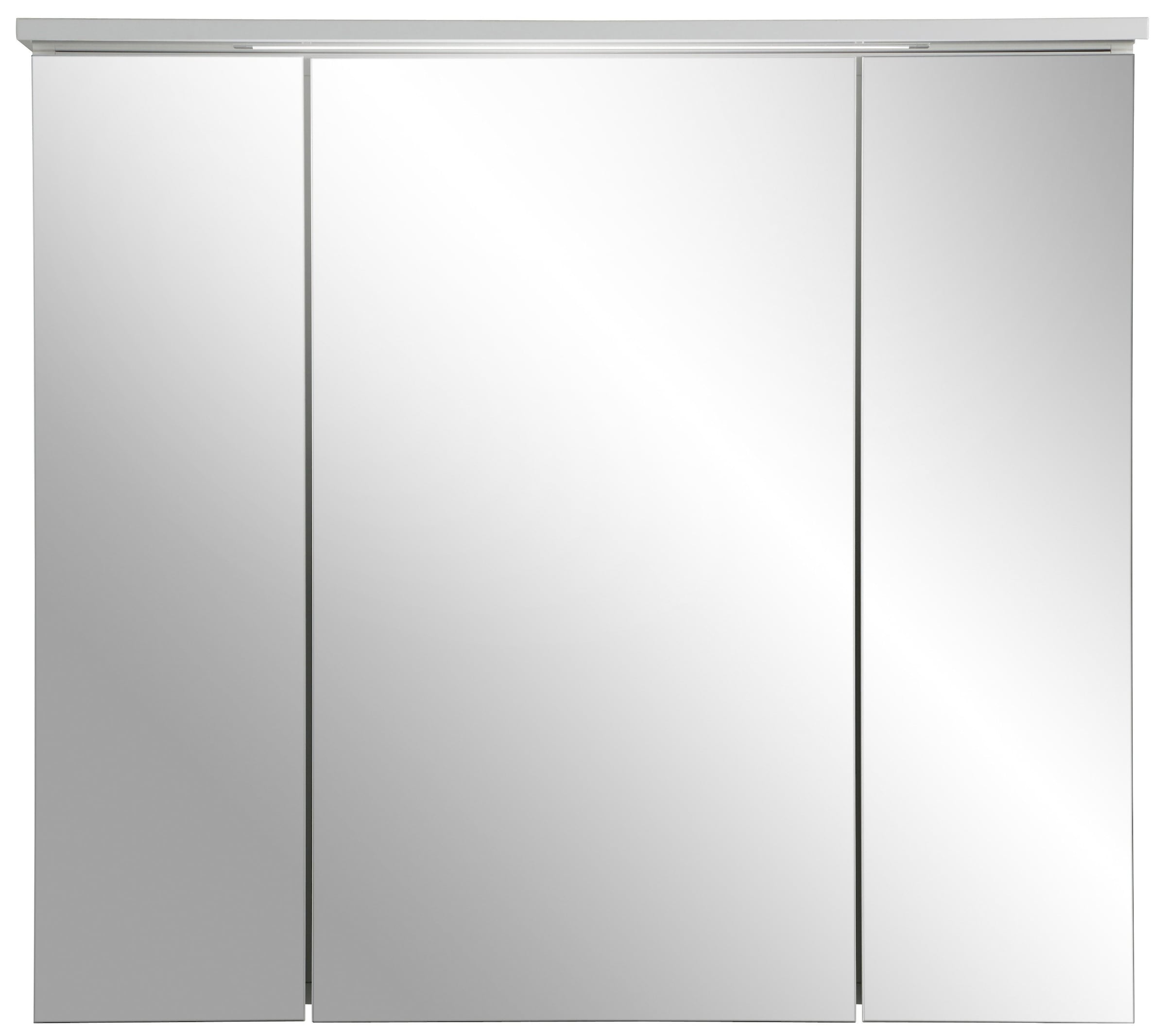 Schalter-/Steckdosenbox 3-türig, bestellen »Profil Breite LED-Beleuchtung, | 80 cm, BAUR Schildmeyer 16«, Spiegelschrank