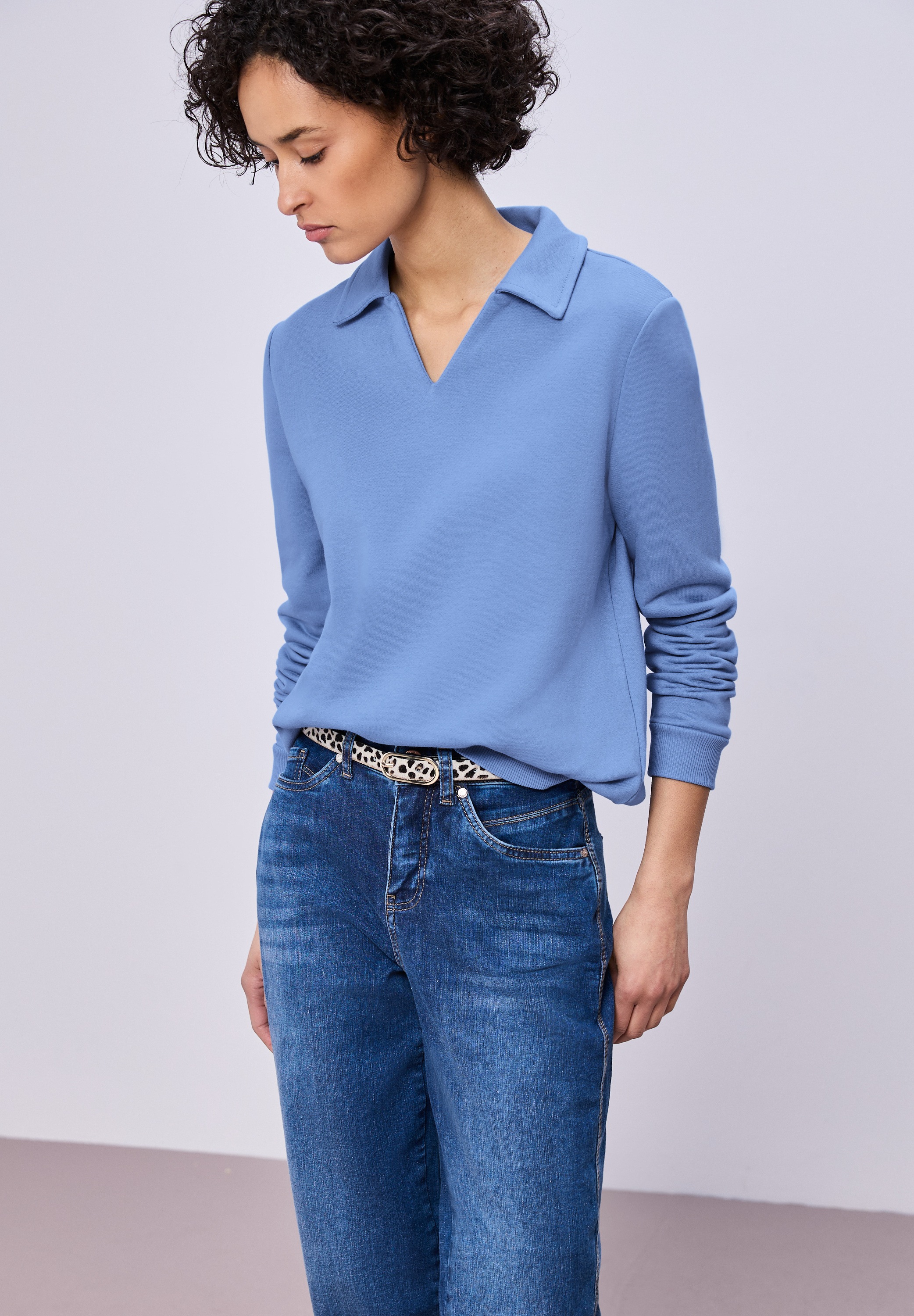 STREET ONE Sweatshirt, mit Hemdkragen günstig online kaufen