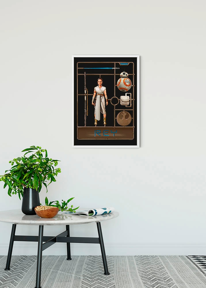 Komar Bild »Star Wars Toy Rey«, Star Wars, (1 St.), Wandbild zur Dekoration im Kinderzimmer - ohne Rahmen