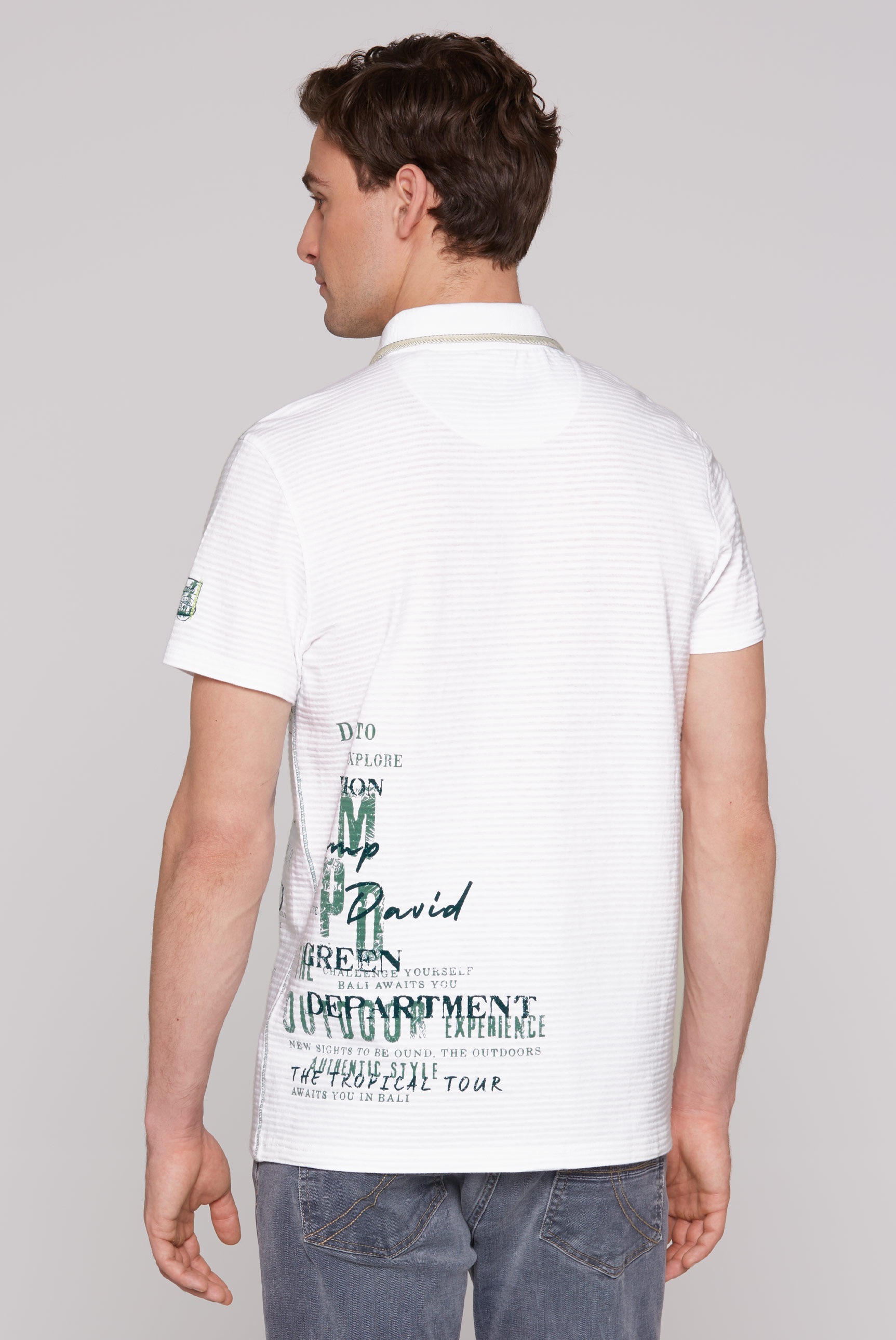 CAMP DAVID Poloshirt mit Logo Print günstig online kaufen