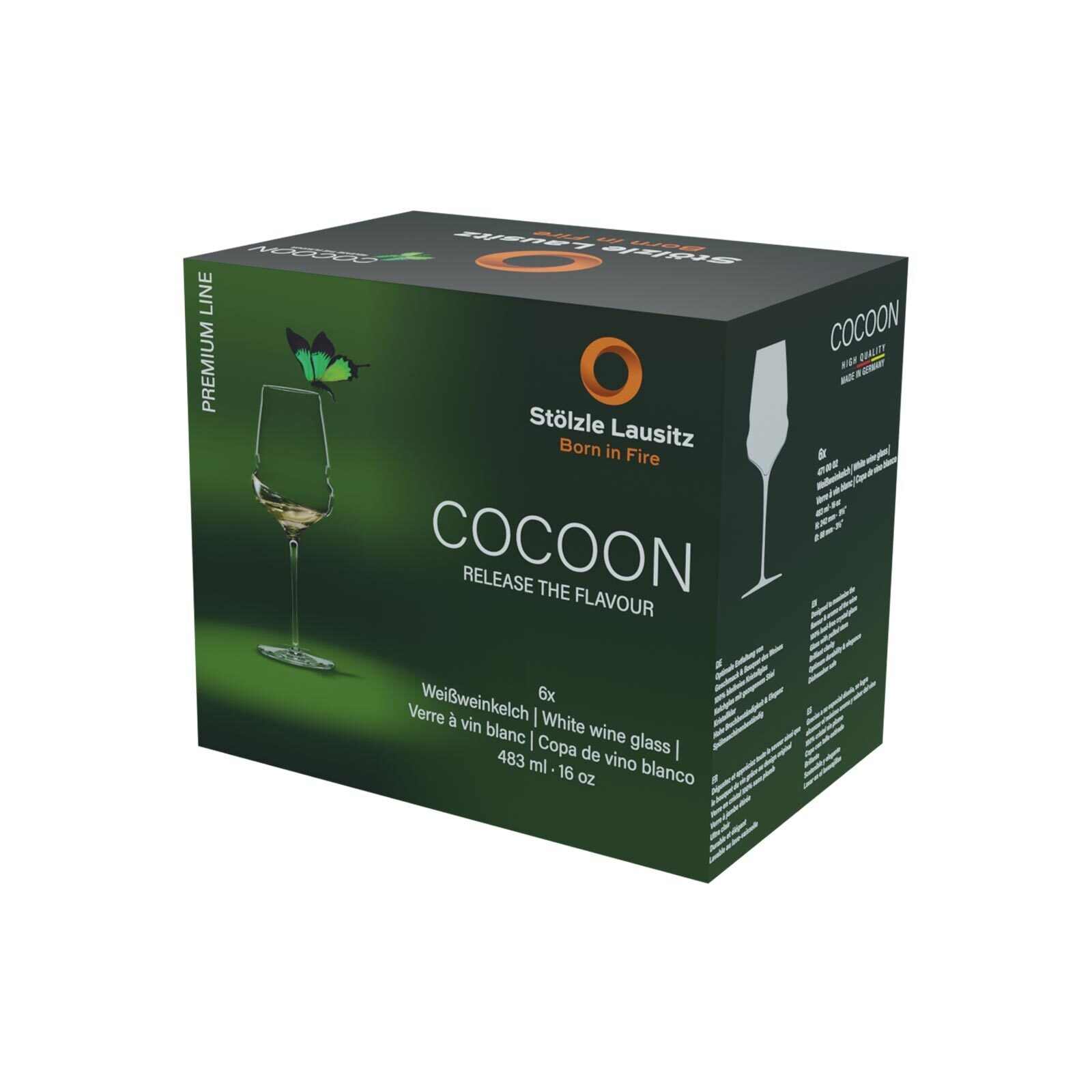 Stölzle Weißweinglas »Weißweingläser Cocoon 483 ml 6er Set transparent«