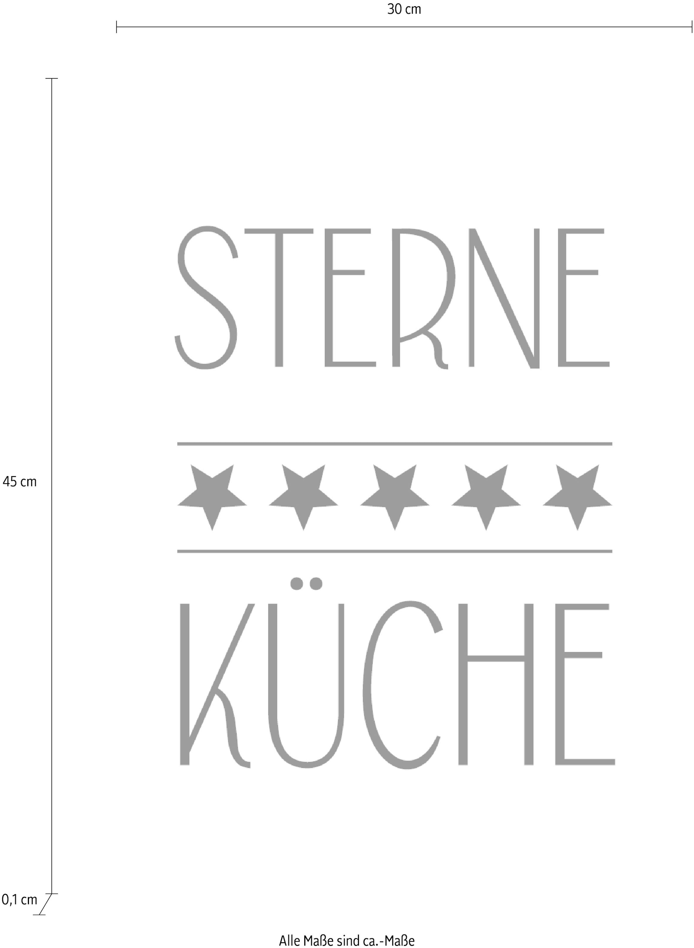 queence Wanddekoobjekt "5 STERNE KÜCHE", Stahlschild, Blechschild, Spruch, günstig online kaufen