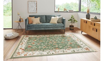 NOURISTAN Teppich »Orient Flowers«, rechteckig, 5 mm Höhe, Teppich mit Fransen,... kaufen